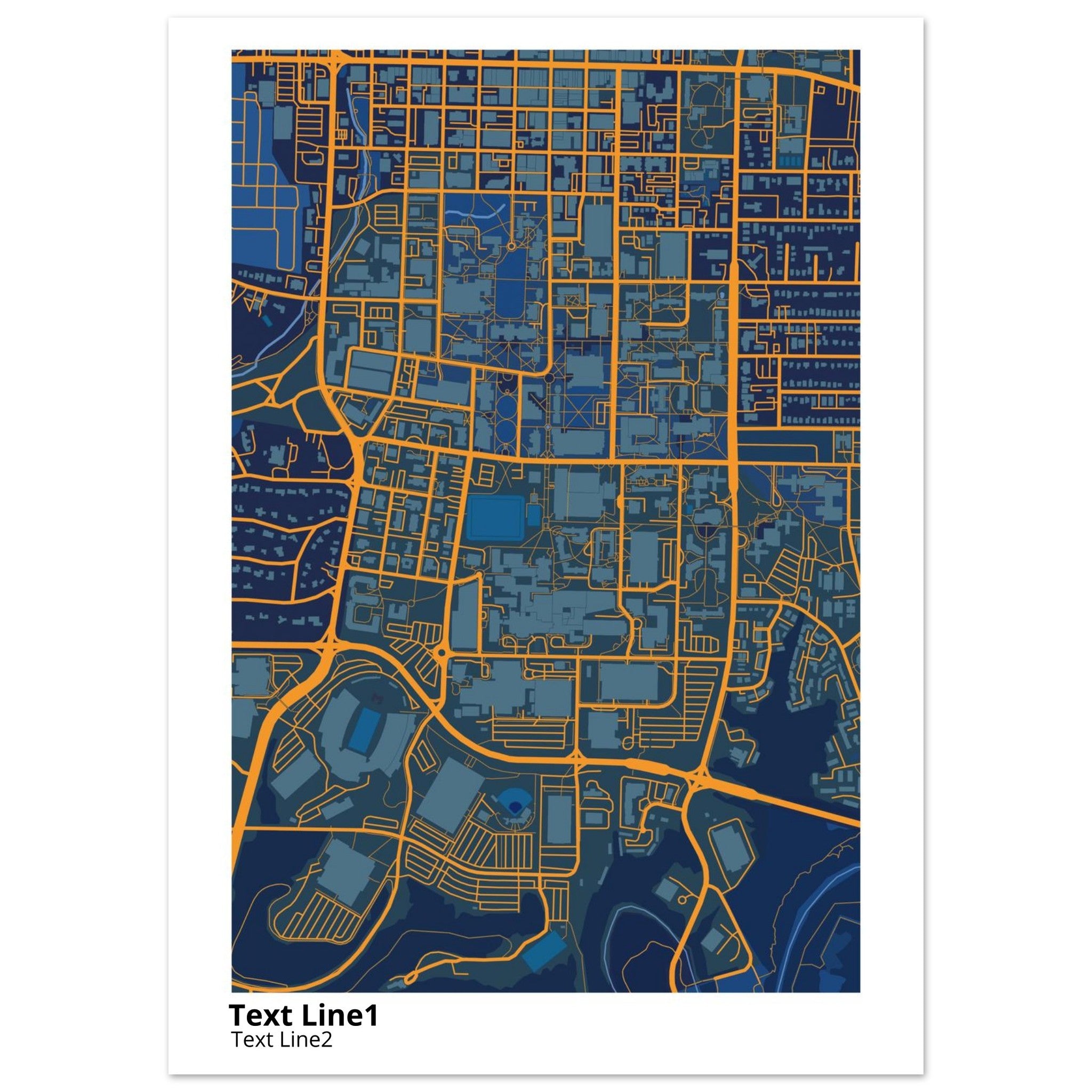 university of missouri columbia campus map poster