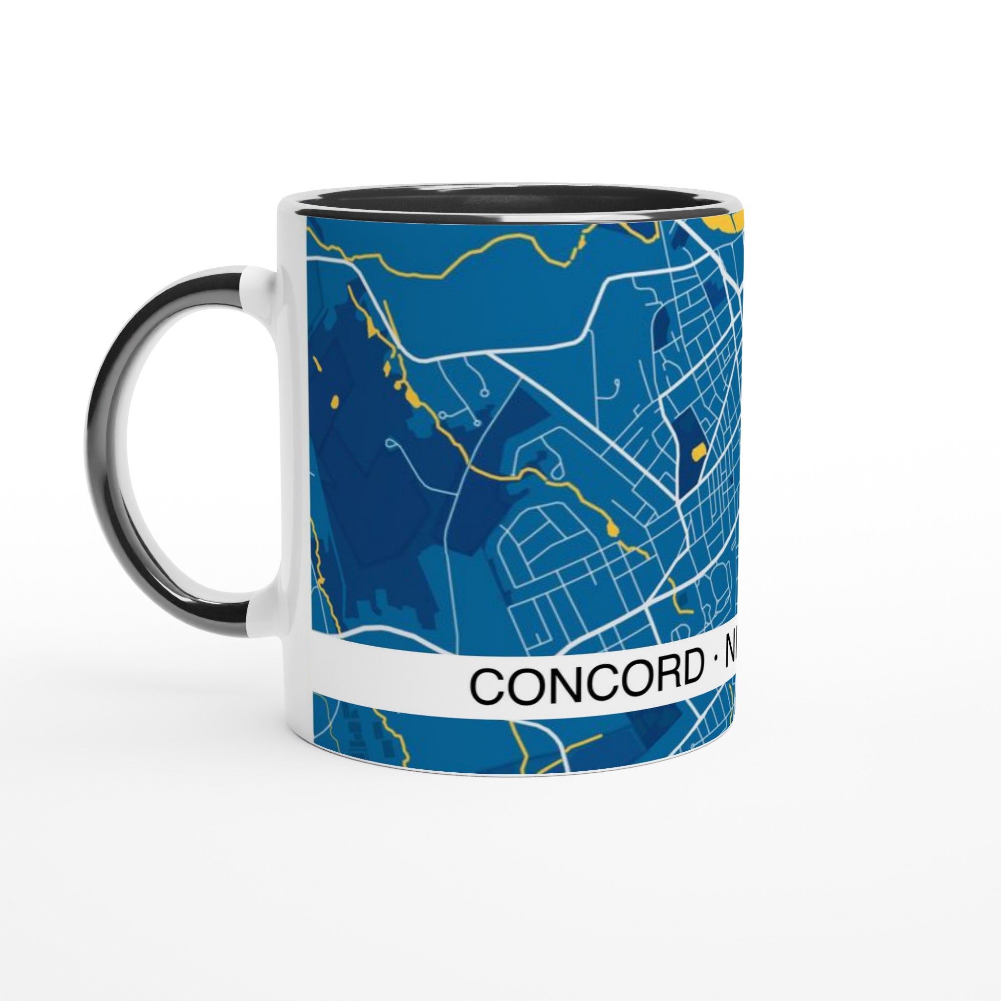 Concord New Hampshire Modern City Map Mug (11oz) - Ink And Atlas