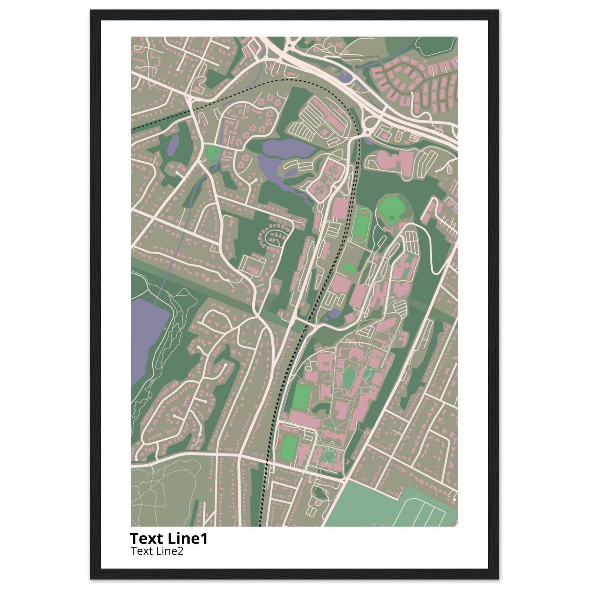 montclair state university campus map poster