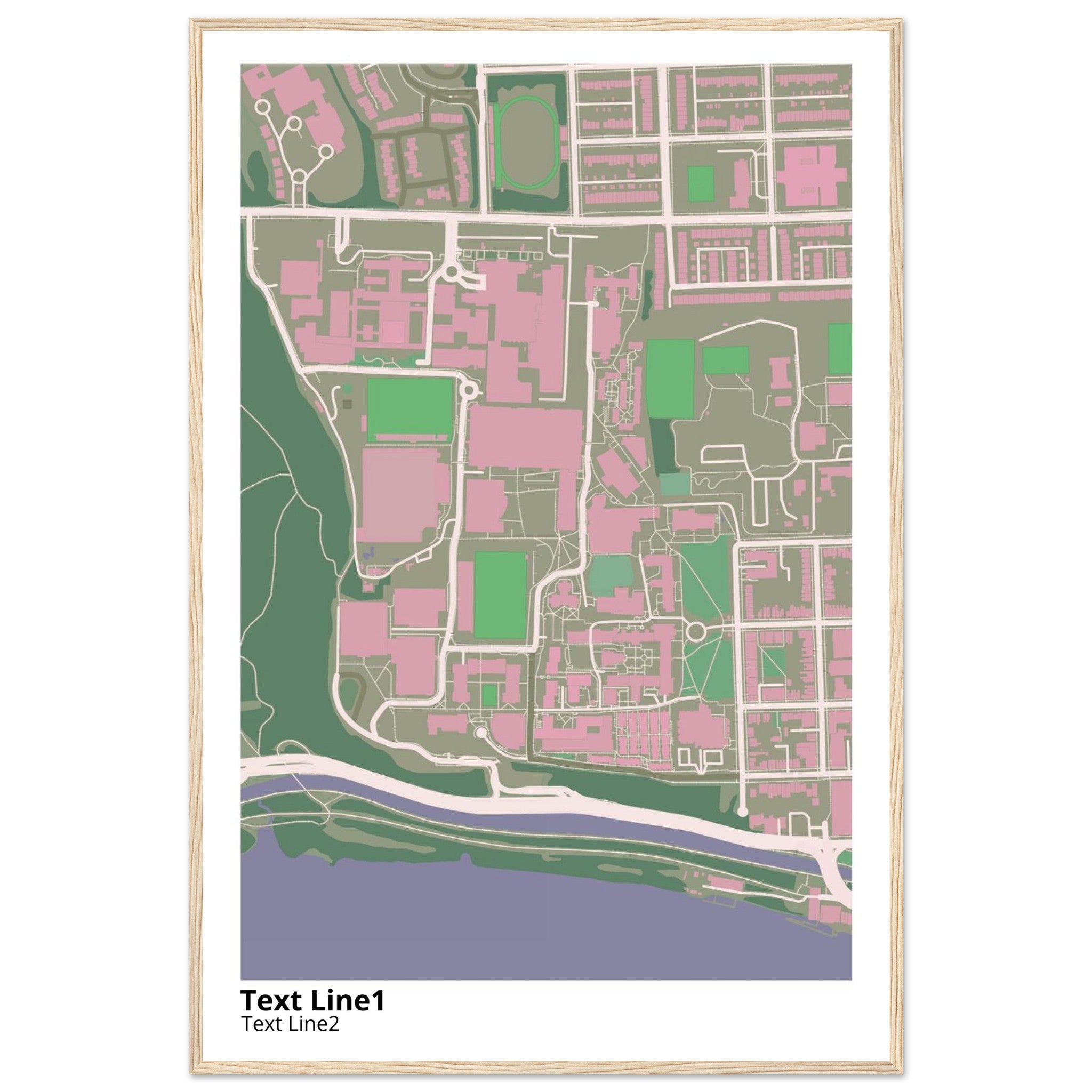 georgetown university campus map poster