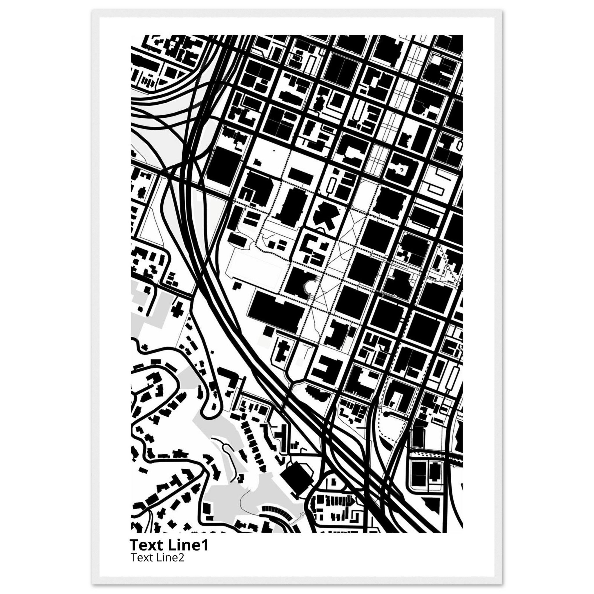 Portland State University Campus Map Poster | Graduation Gift - Ink And Atlas