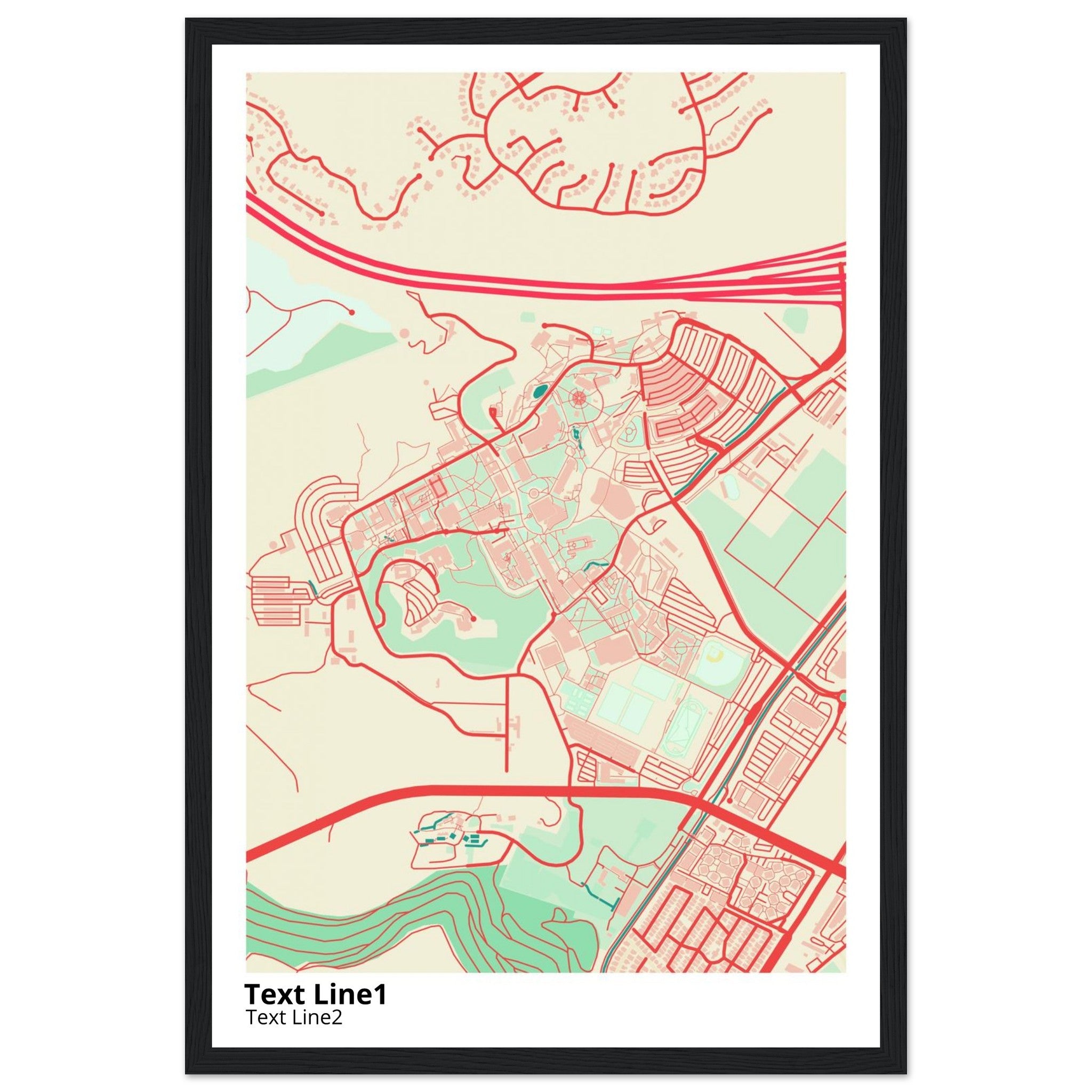 california state polytechnic university campus map poster