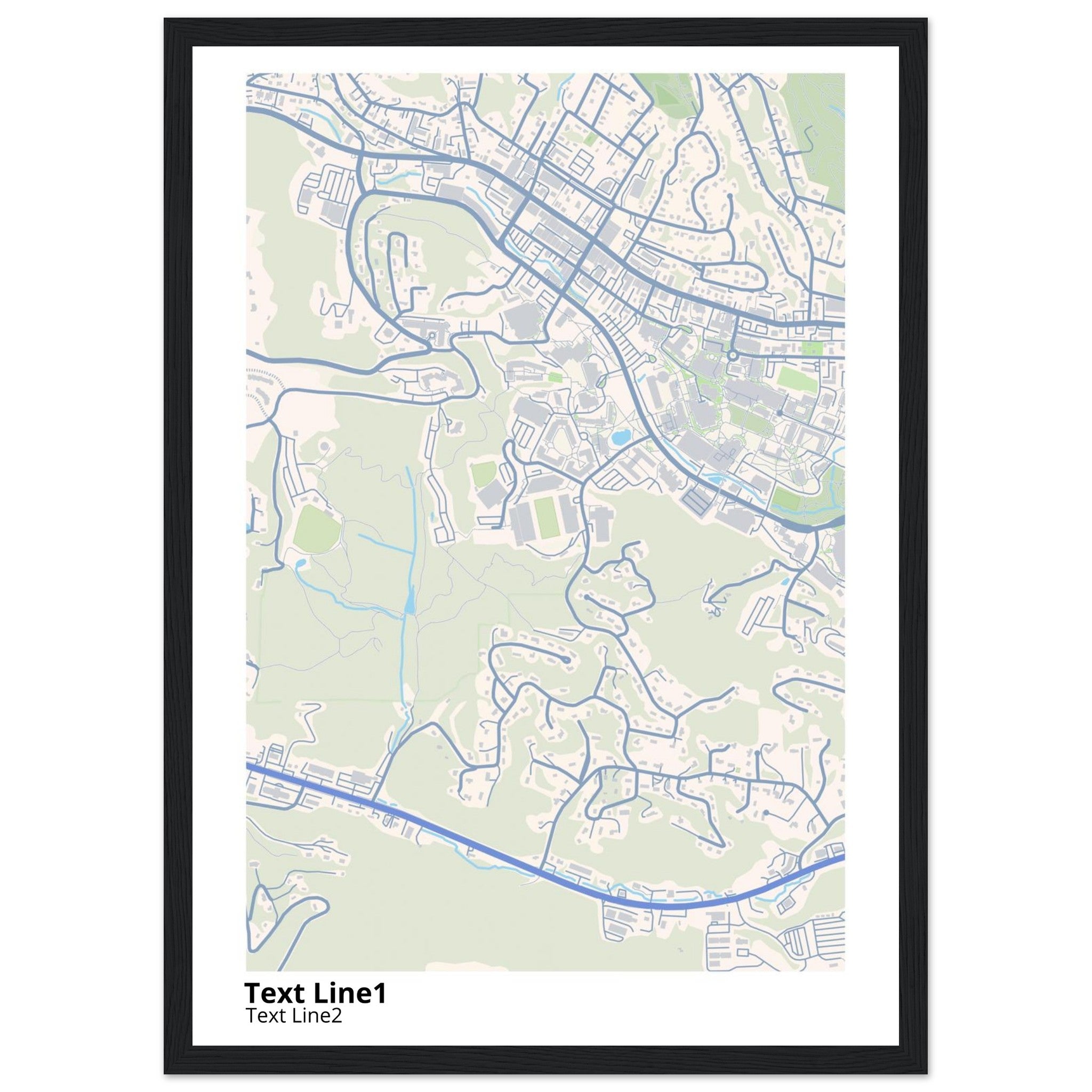 Appalachian State University NC Campus Map Poster | Graduation Gift - Ink And Atlas