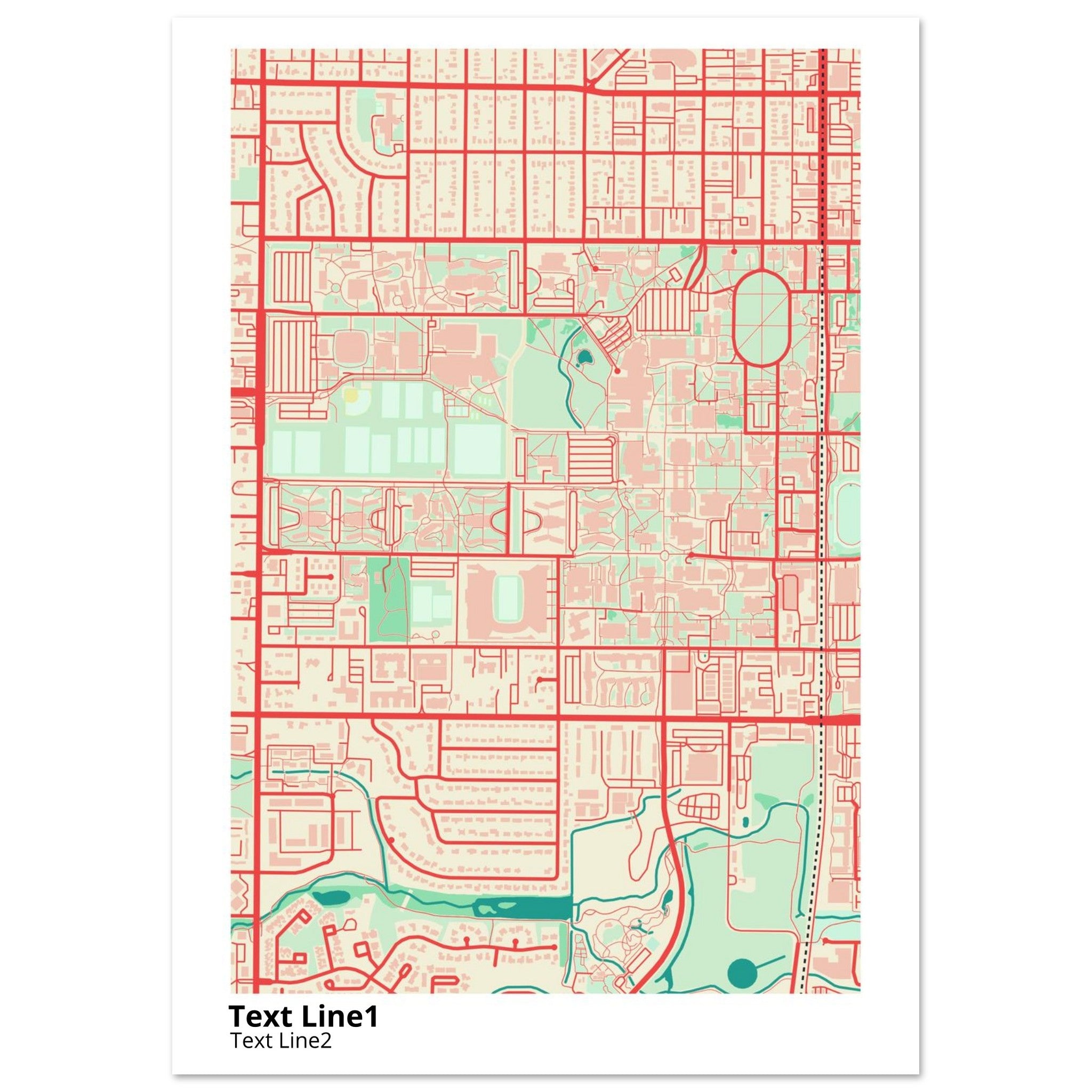 colorado state university fort collins campus map poster