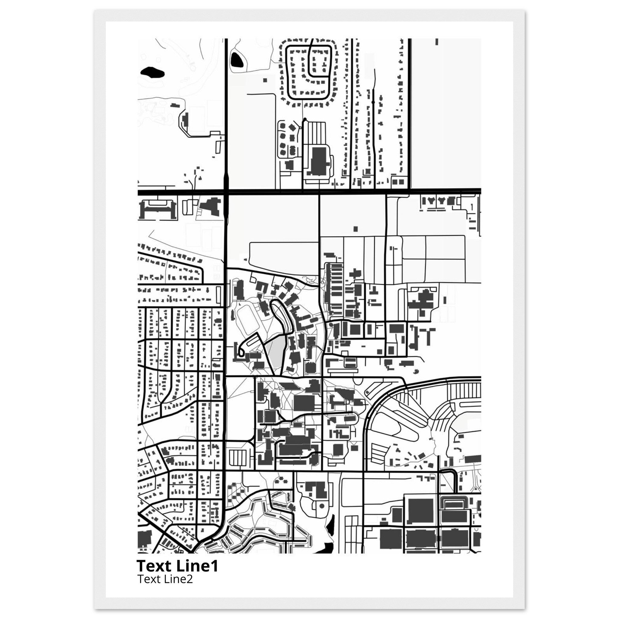 university of minnesota twin cities campus map poster