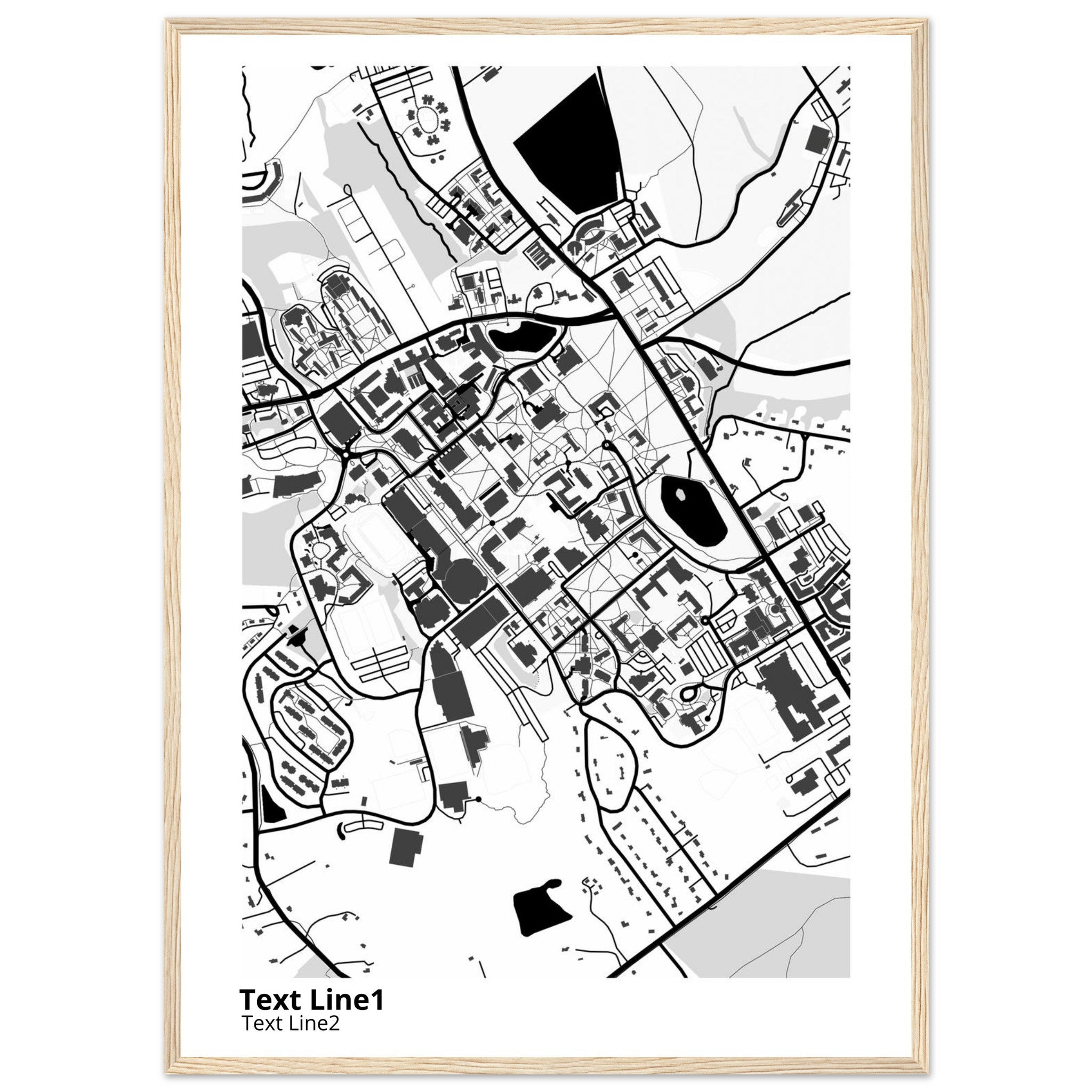university of connecticut campus map poster