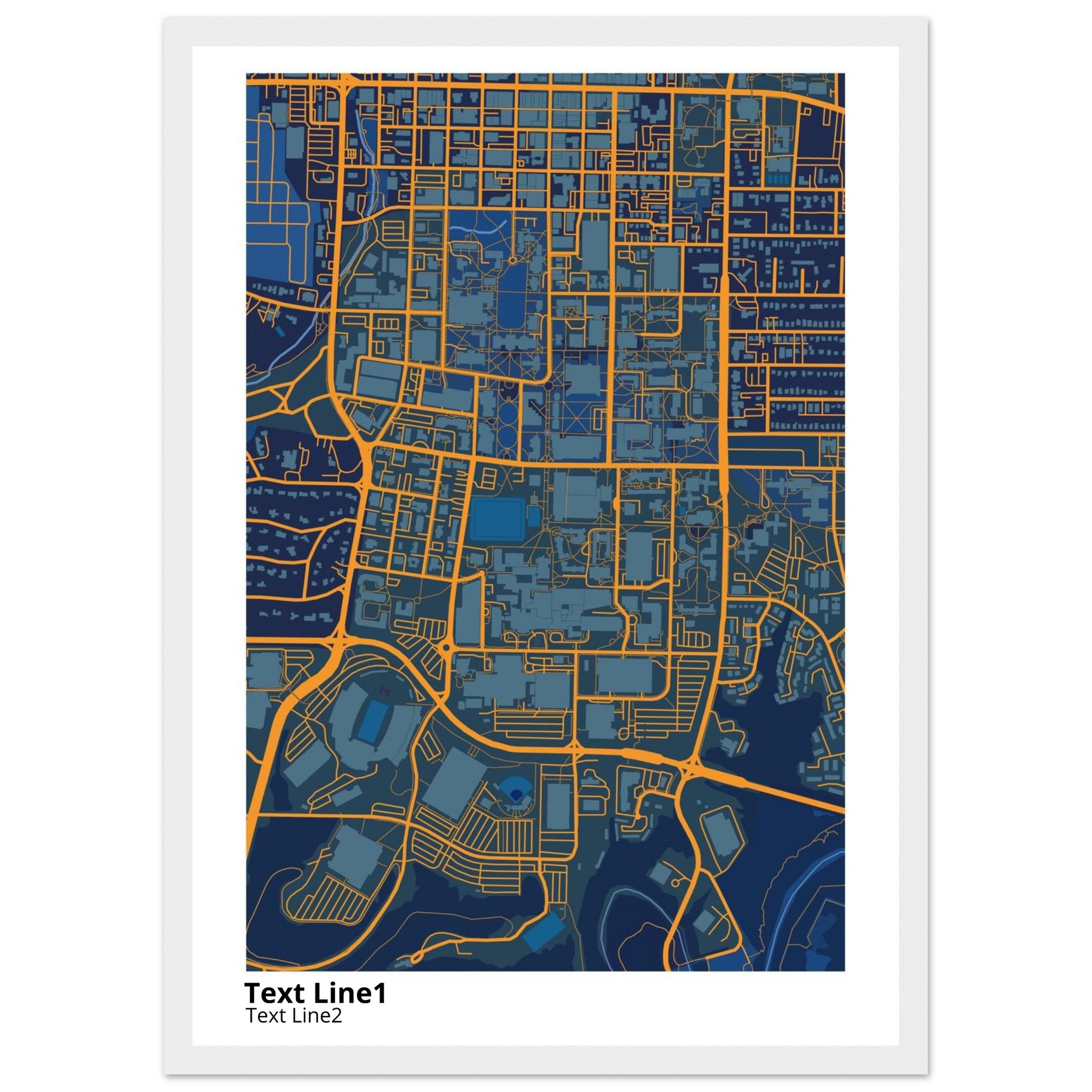 university of missouri columbia campus map poster