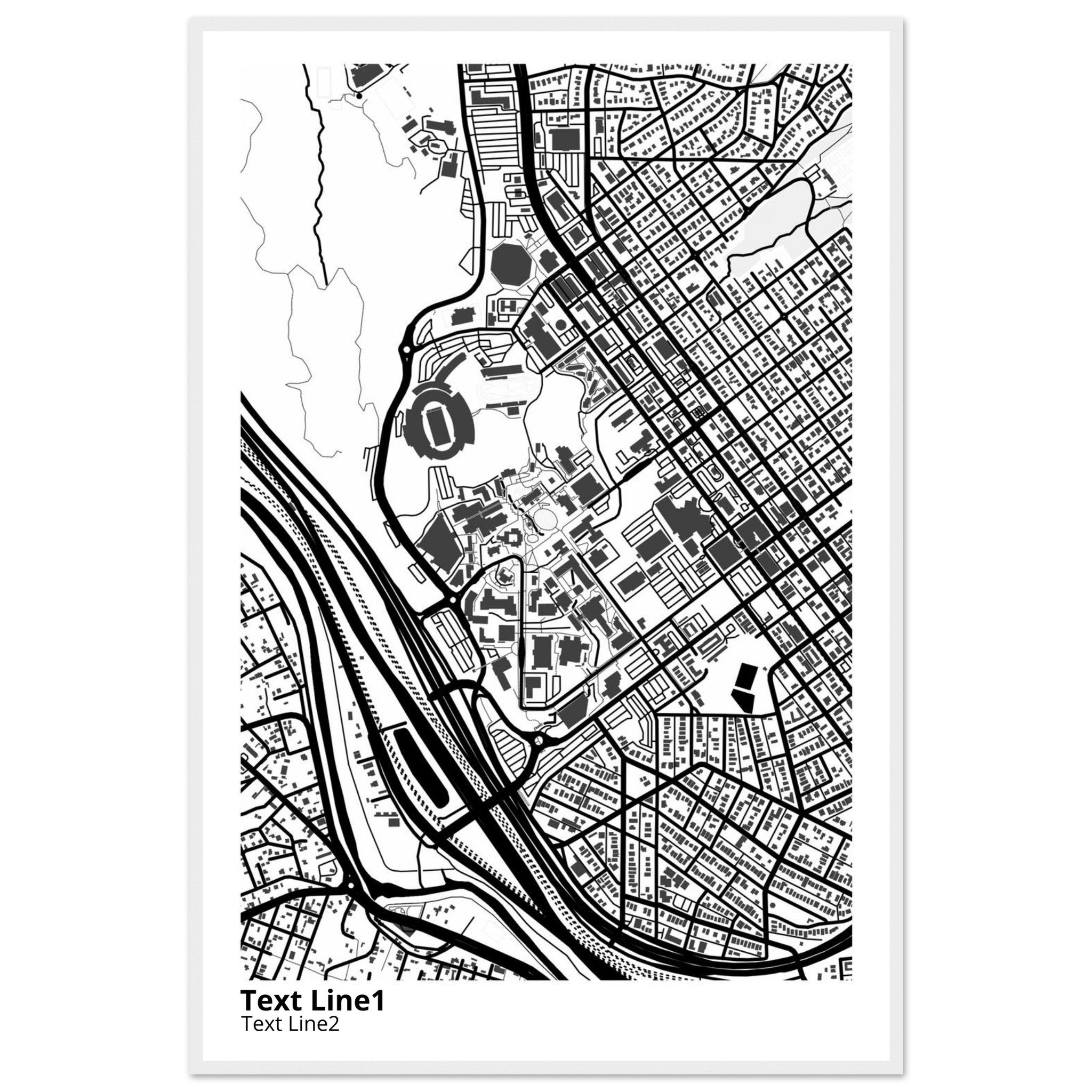 The University of Texas at El Paso Campus Map Poster | Graduation Gift - Ink And Atlas
