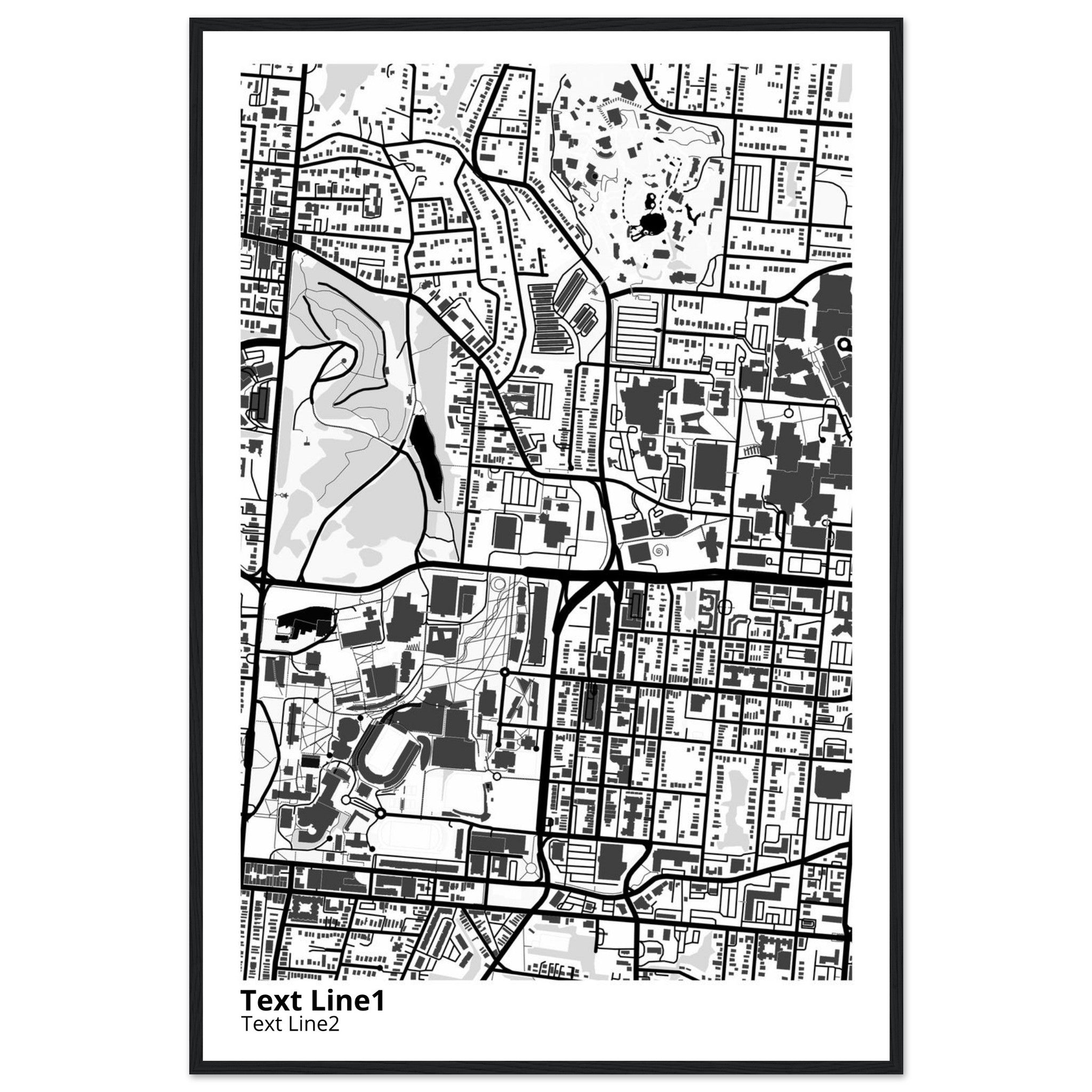 University of Cincinnati Ohio Campus Map Poster | Graduation Gift - Ink And Atlas