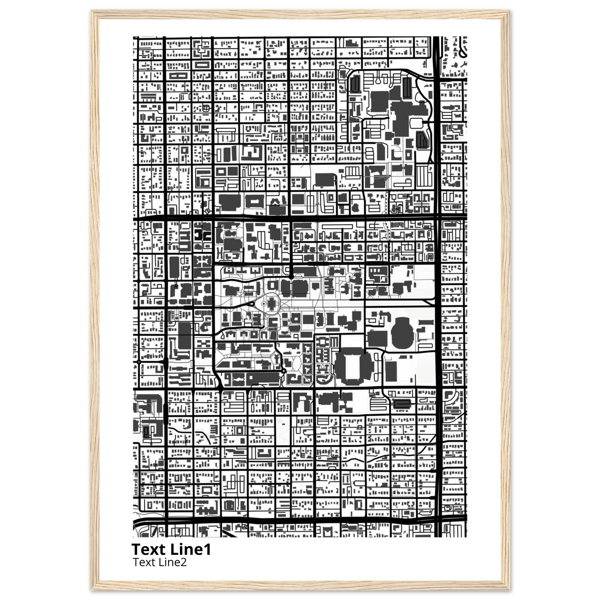 university of arizona campus map poster