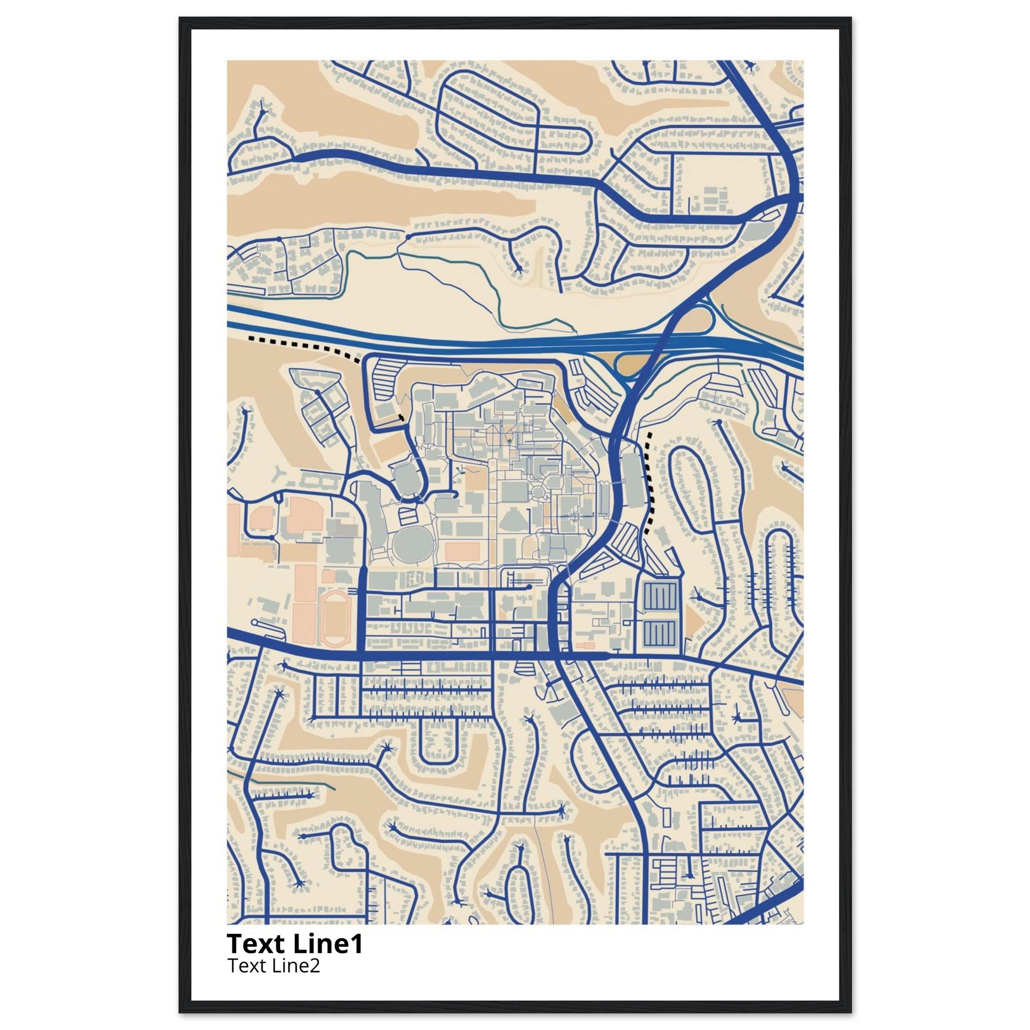 san diego state university campus map poster