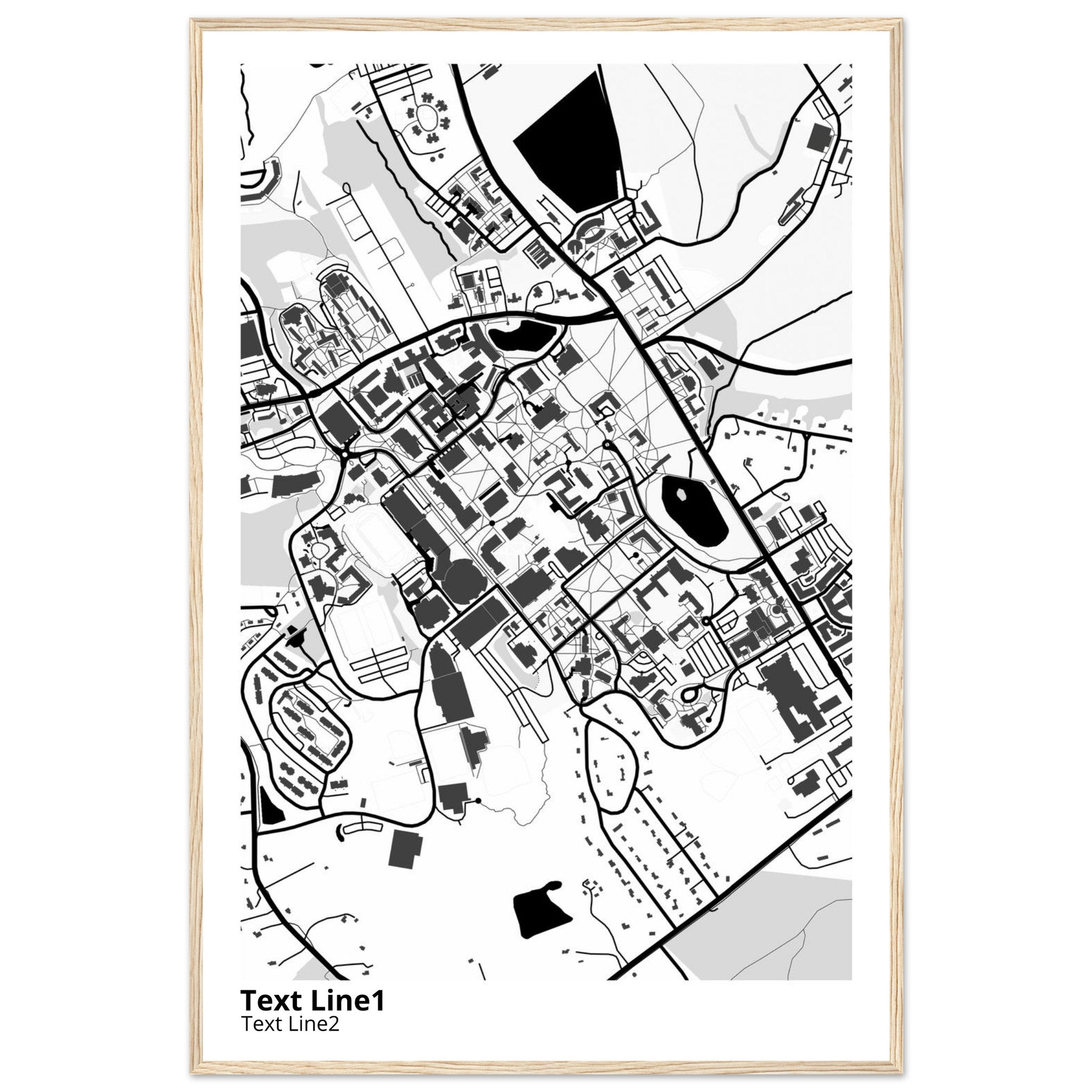 university of connecticut campus map poster