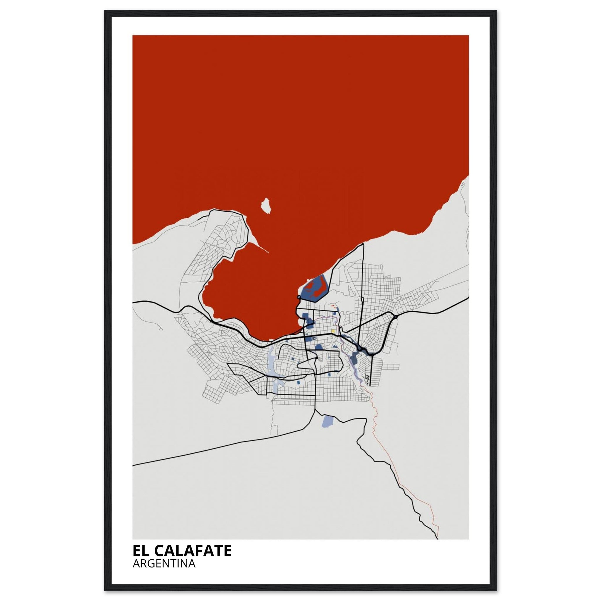El Calafate Argentina City Map Poster | Custom Map Art Print - Ink And Atlas