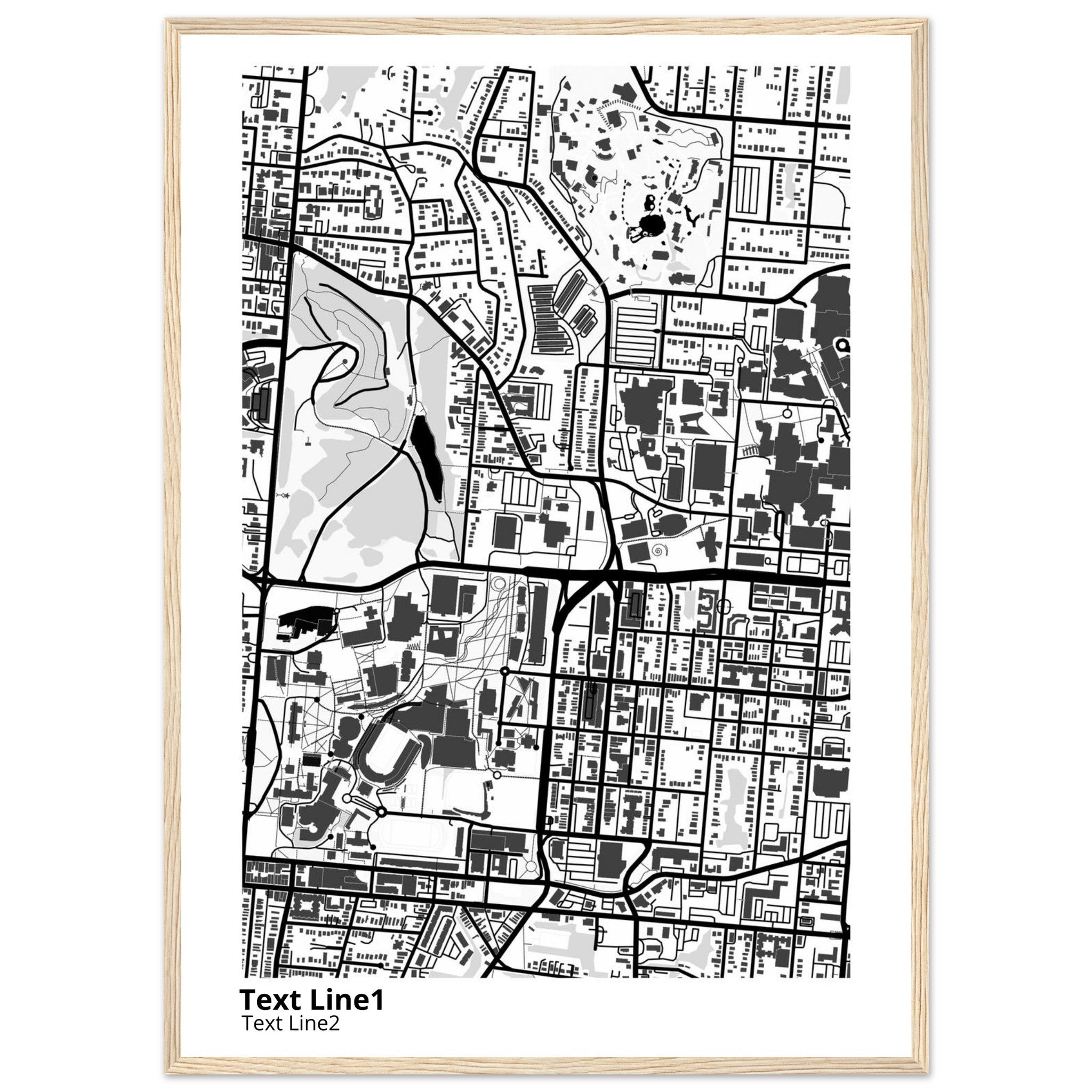 University of Cincinnati Ohio Campus Map Poster | Graduation Gift - Ink And Atlas