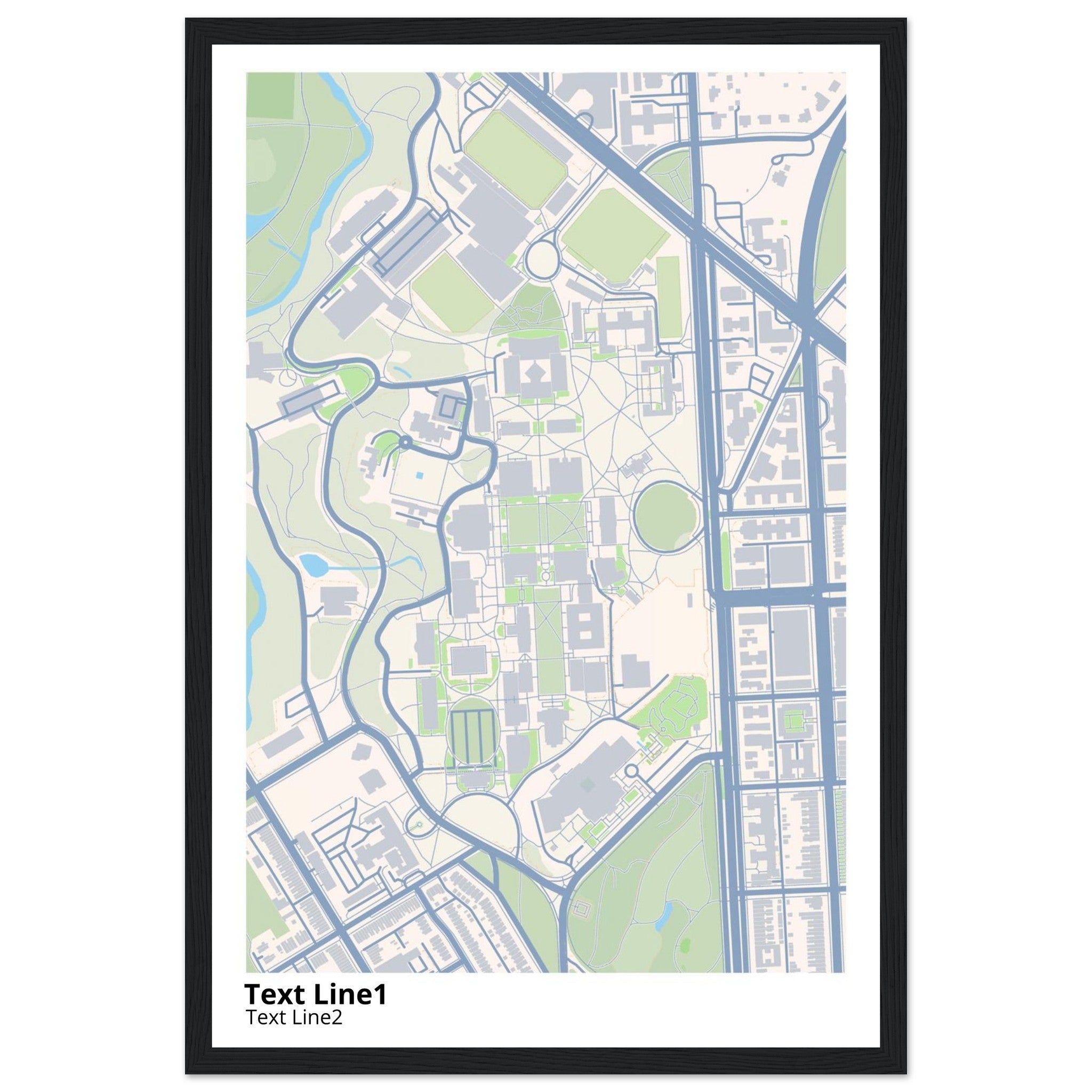 johns hopkins university campus map poster