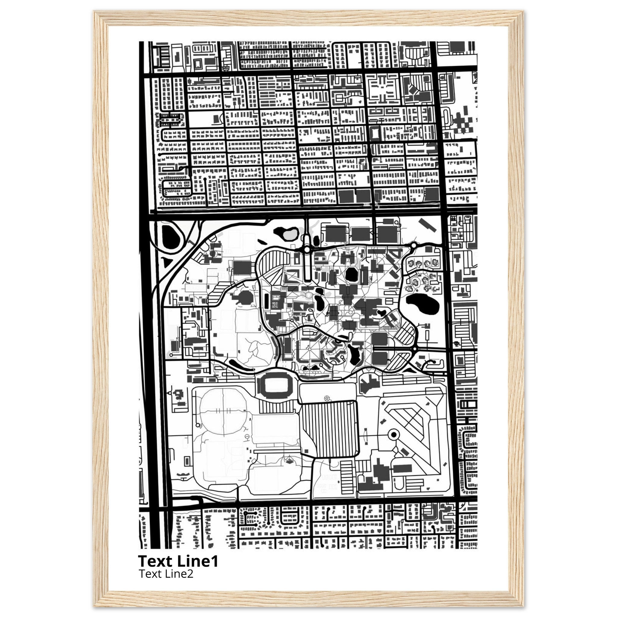 florida international university campus map poster