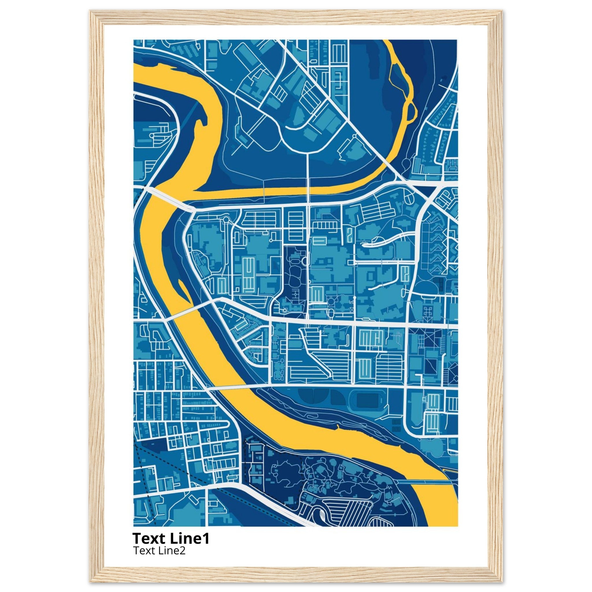 indiana university indianapolis campus map poster