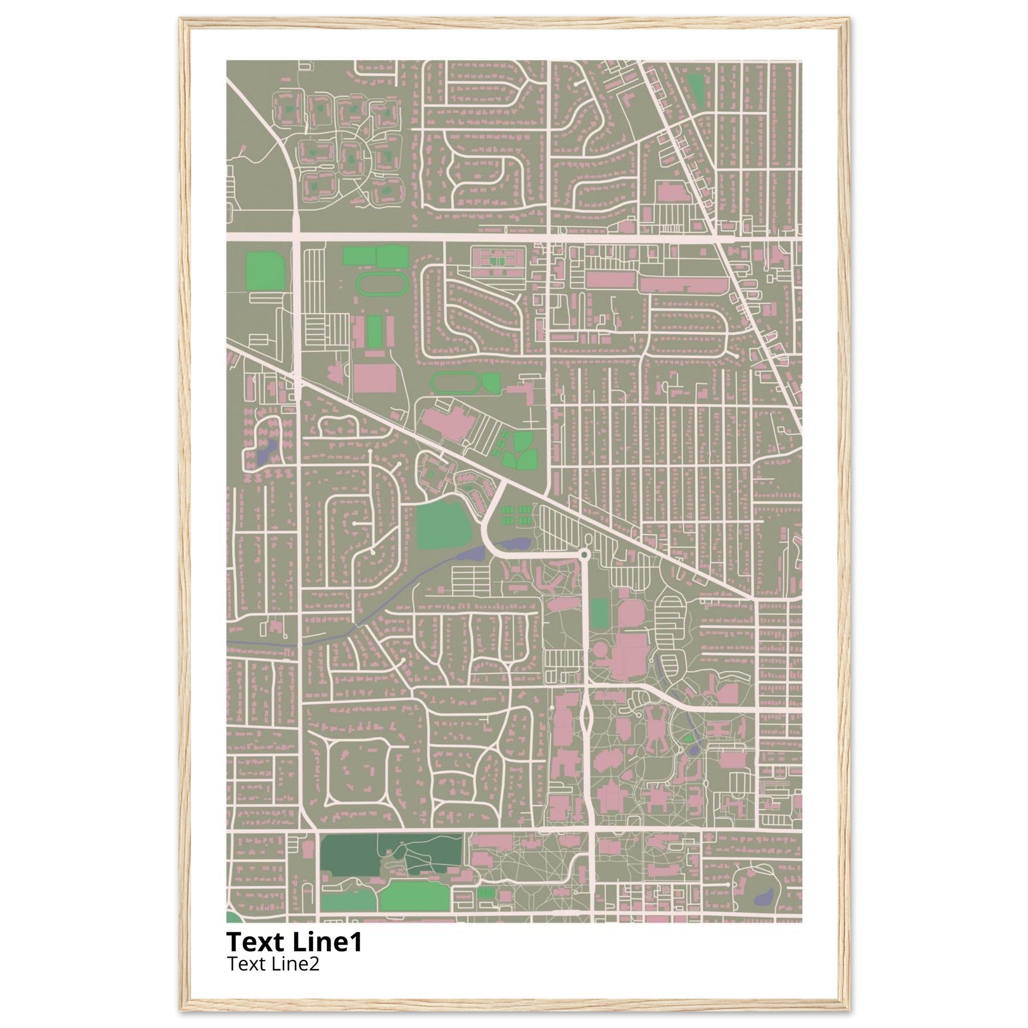 ball state university campus map poster