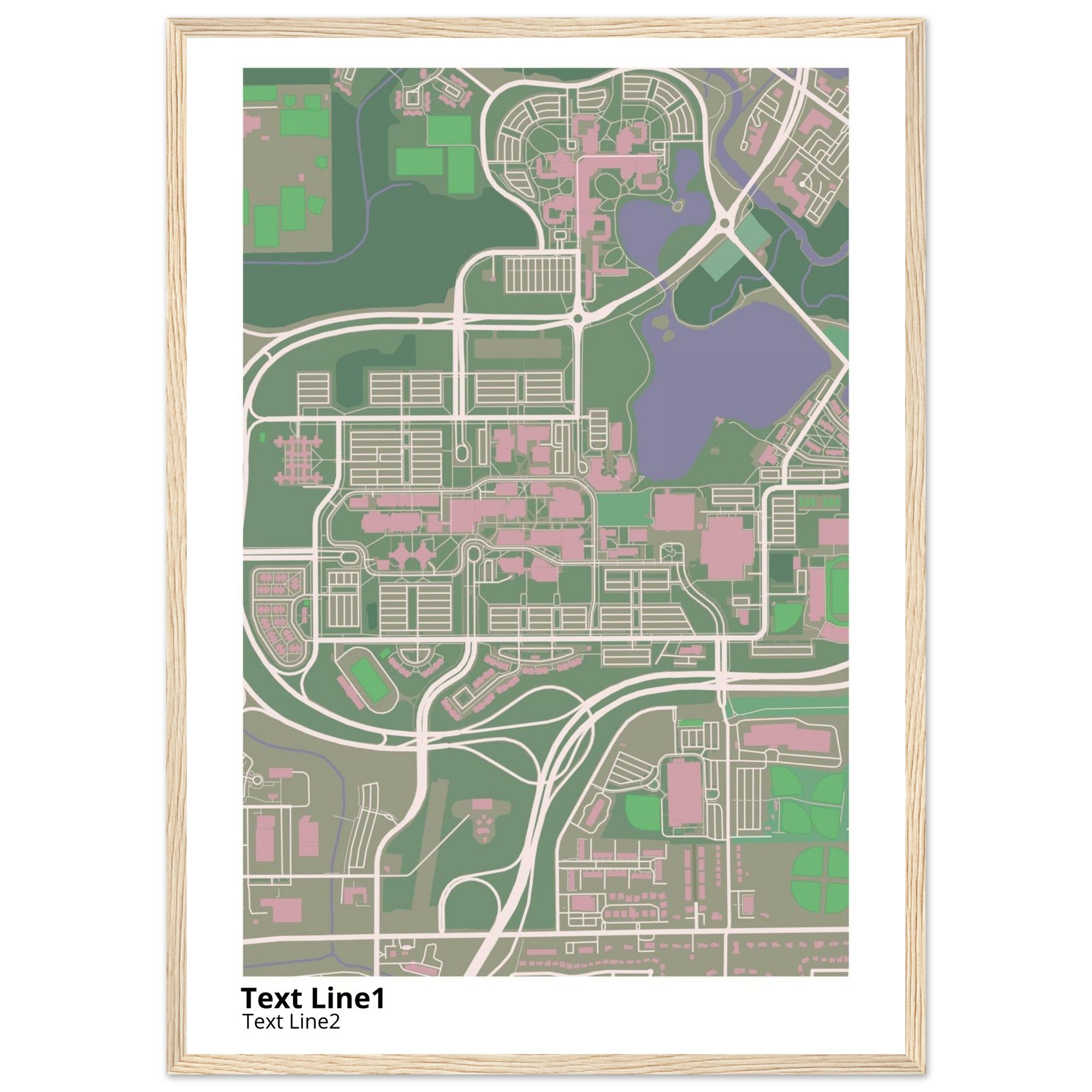 university at buffalo campus map poster