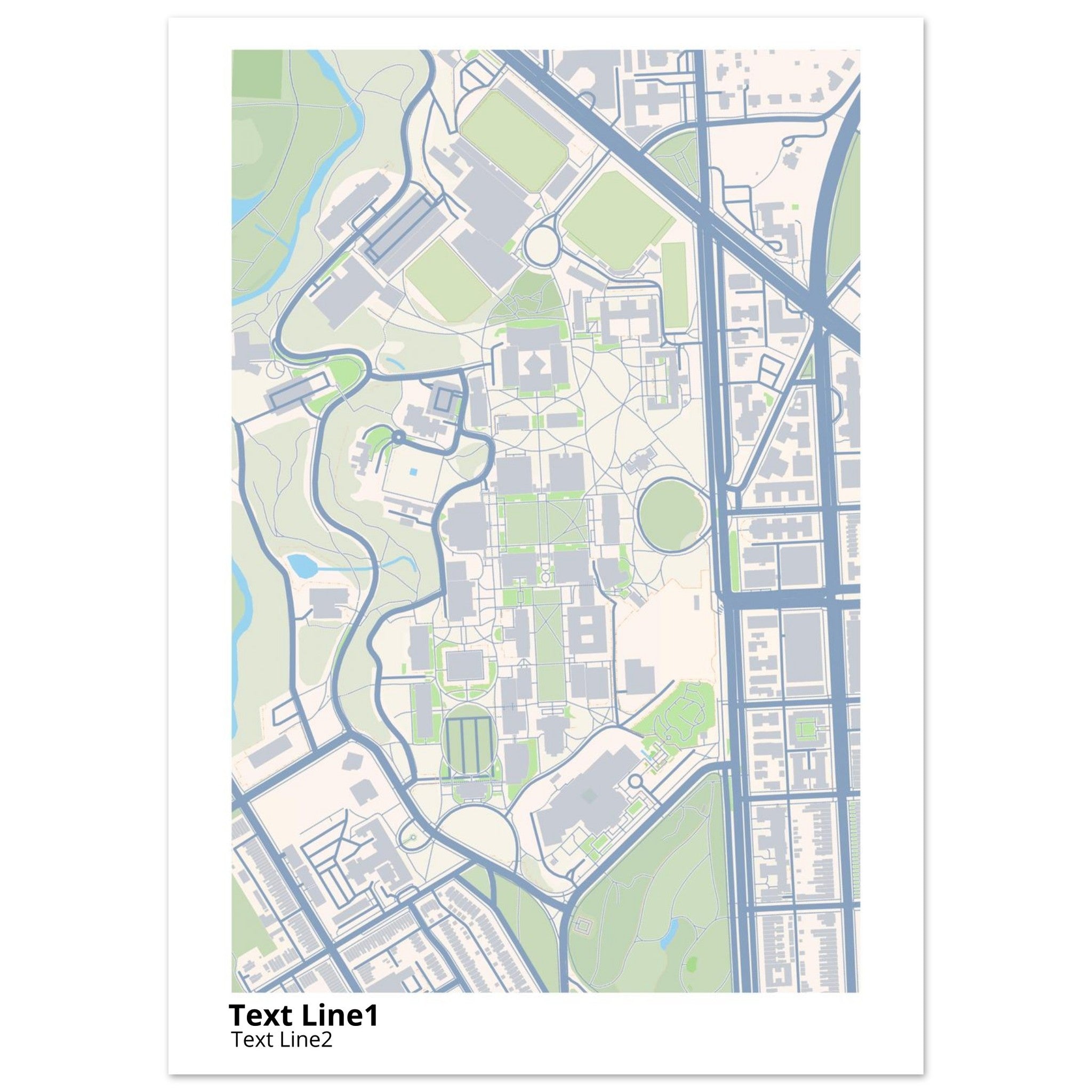 johns hopkins university campus map poster