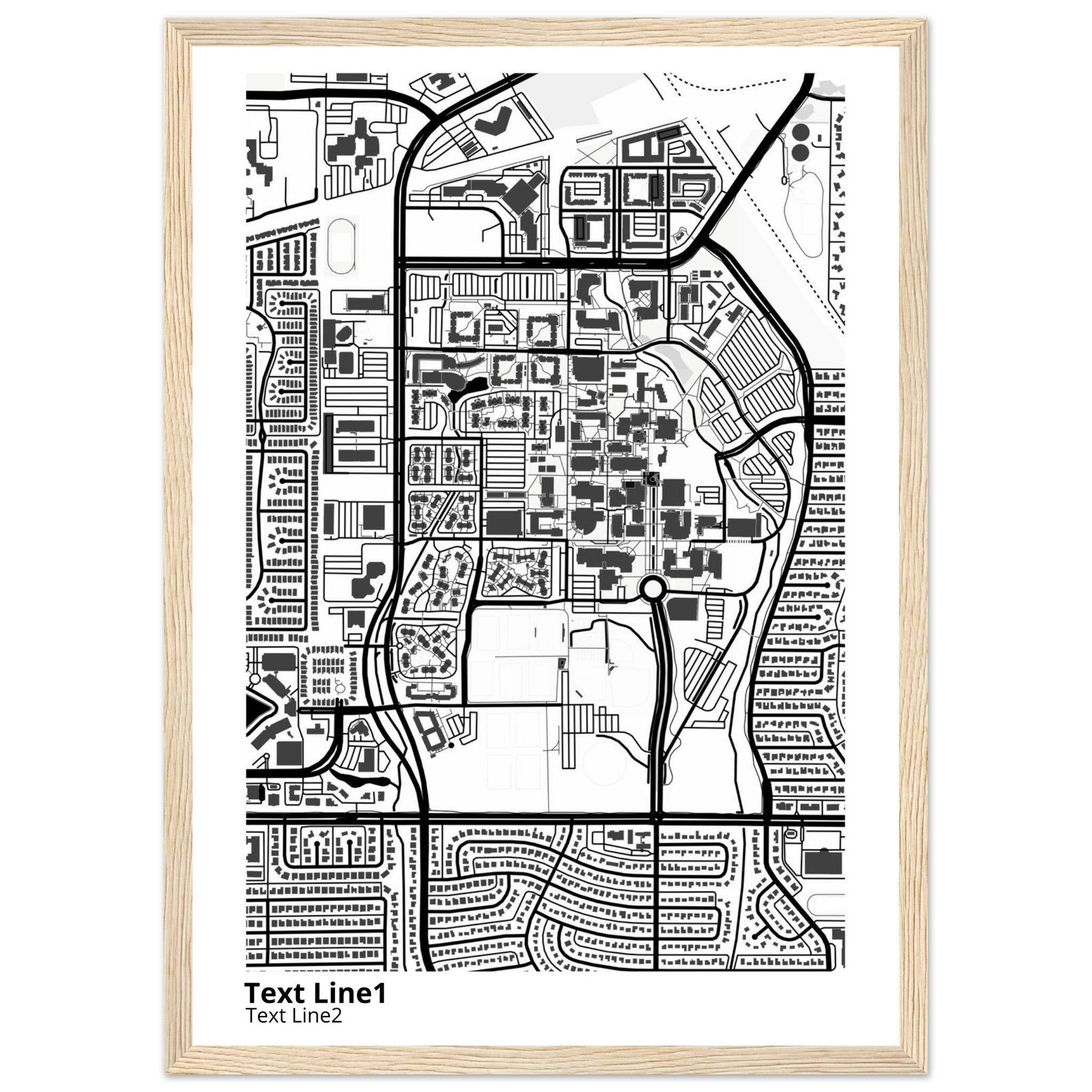 The University of Texas at Dallas Campus Map Poster | Graduation Gift - Ink And Atlas