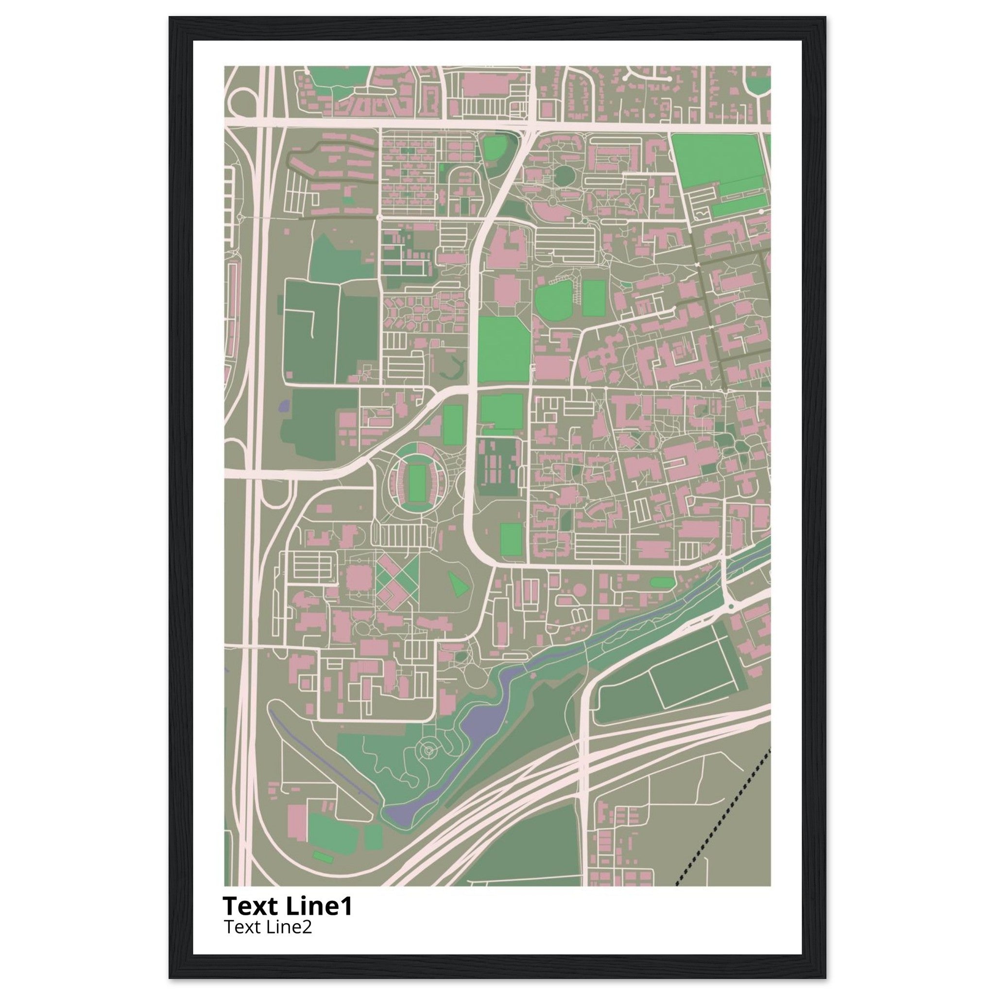university of california davis campus map poster