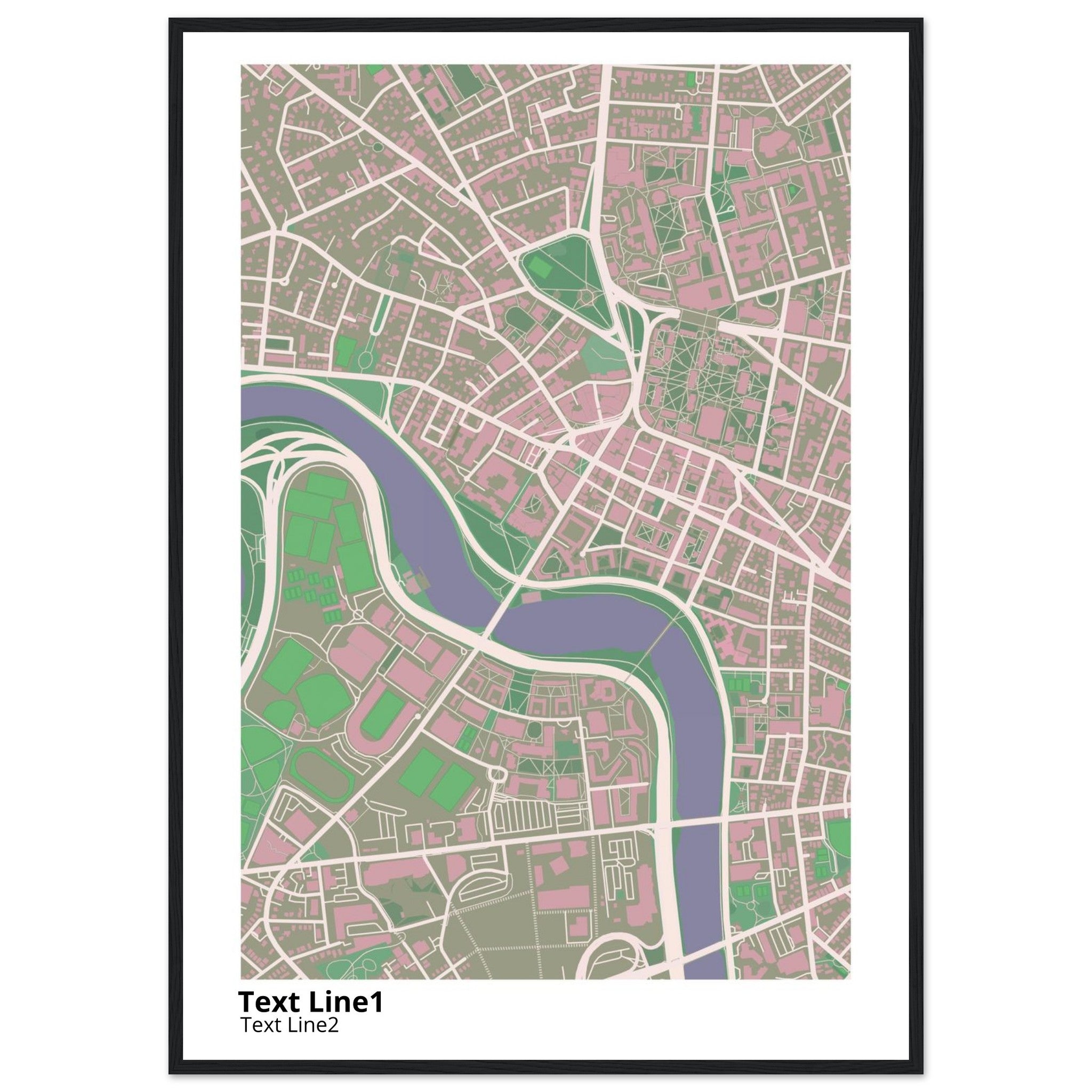 harvard university campus map poster