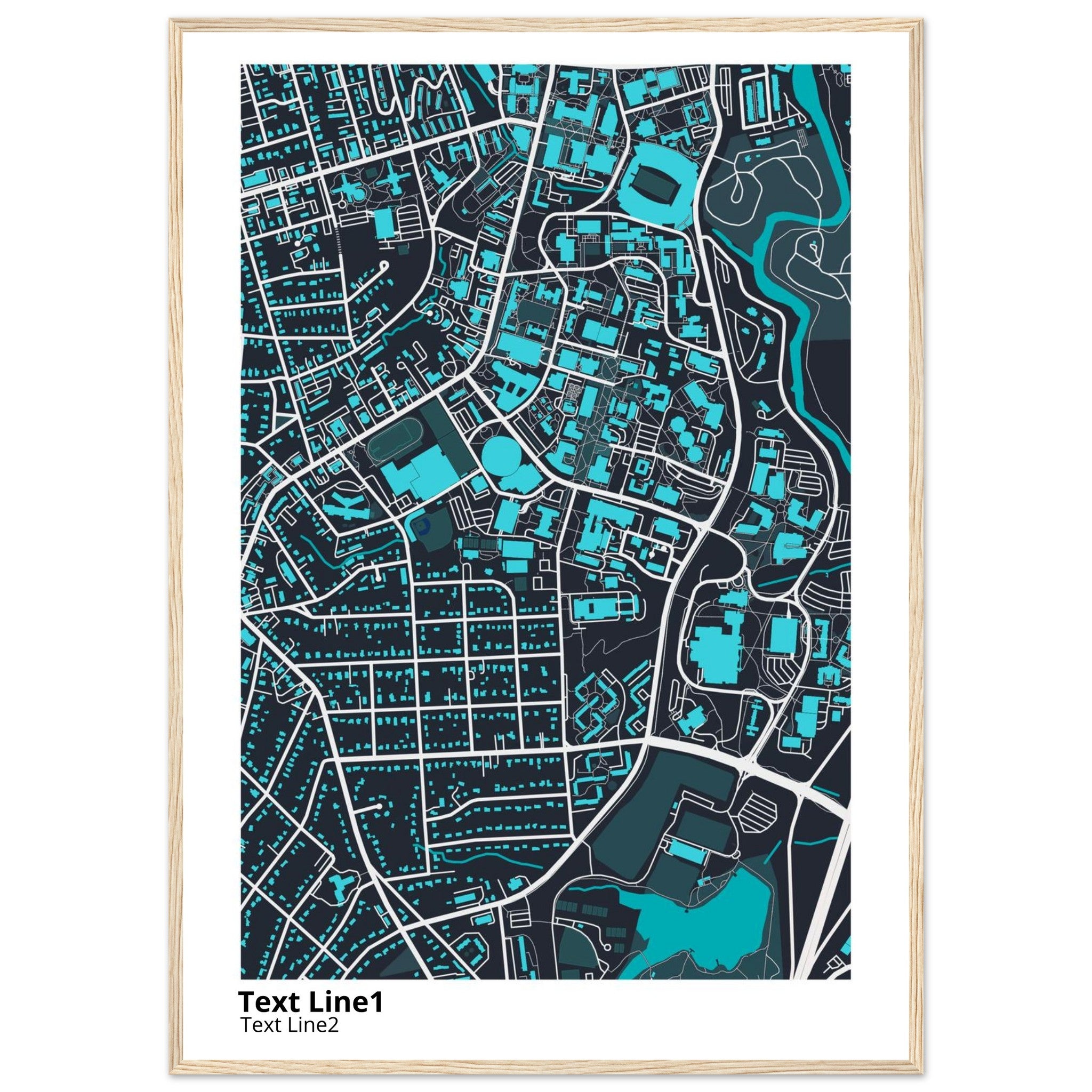 university of georgia campus map poster