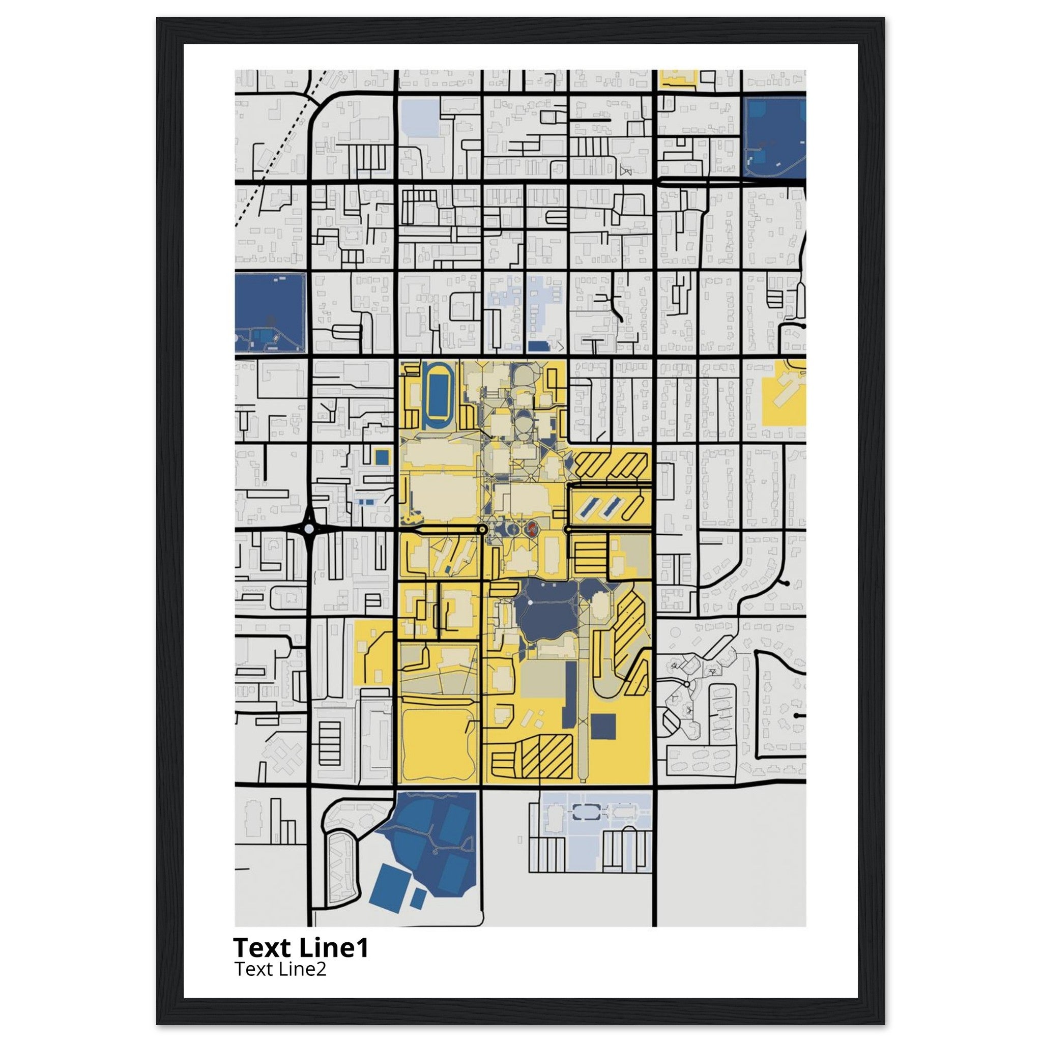 brigham young university campus map poster