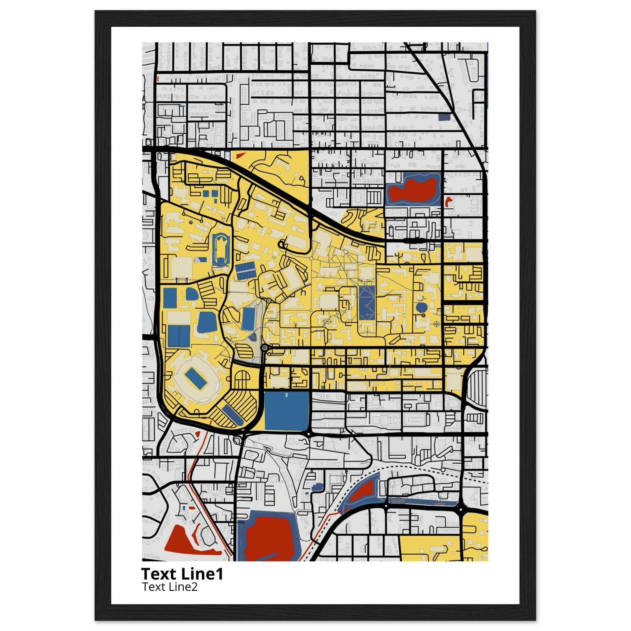 florida state university campus map poster