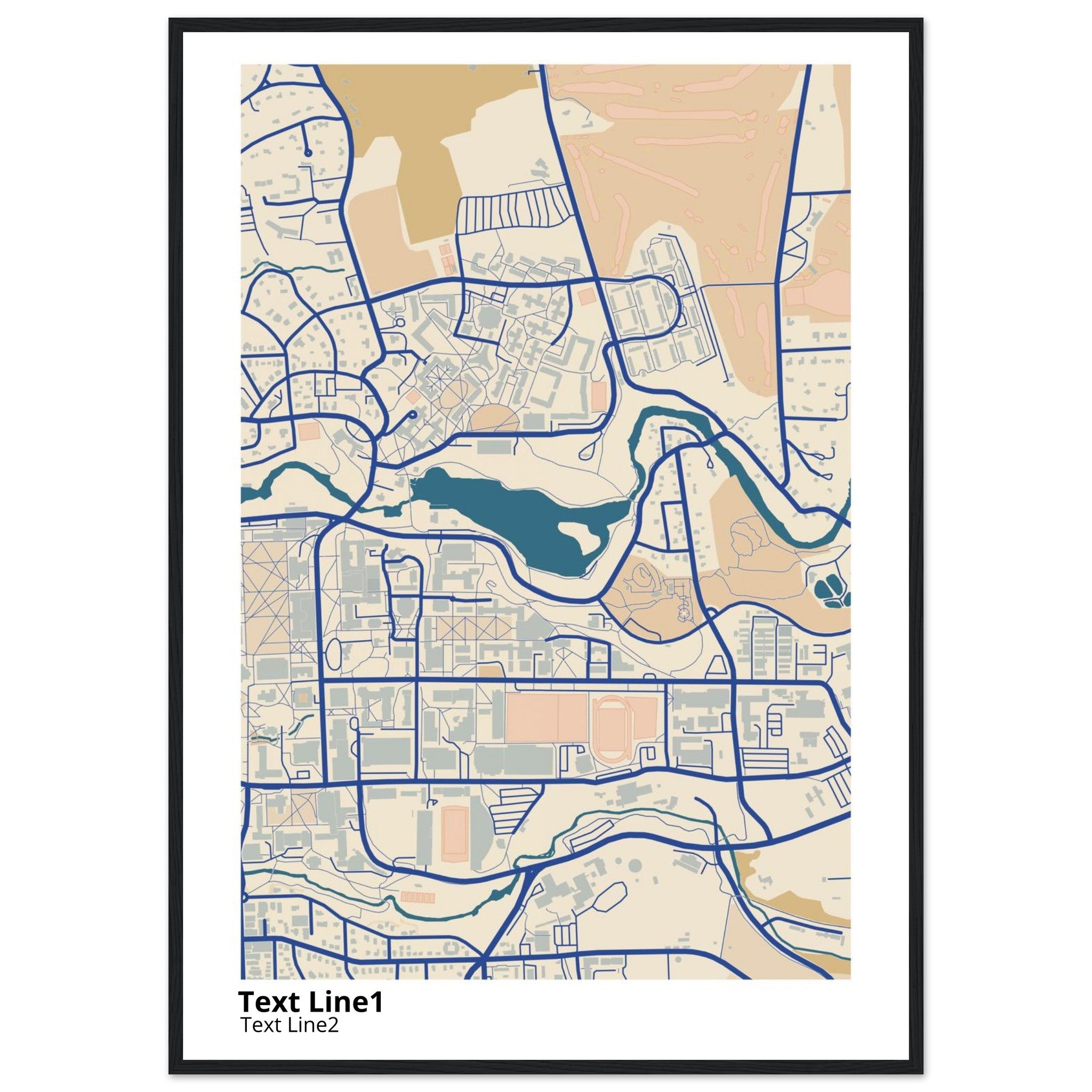 cornell university campus map poster