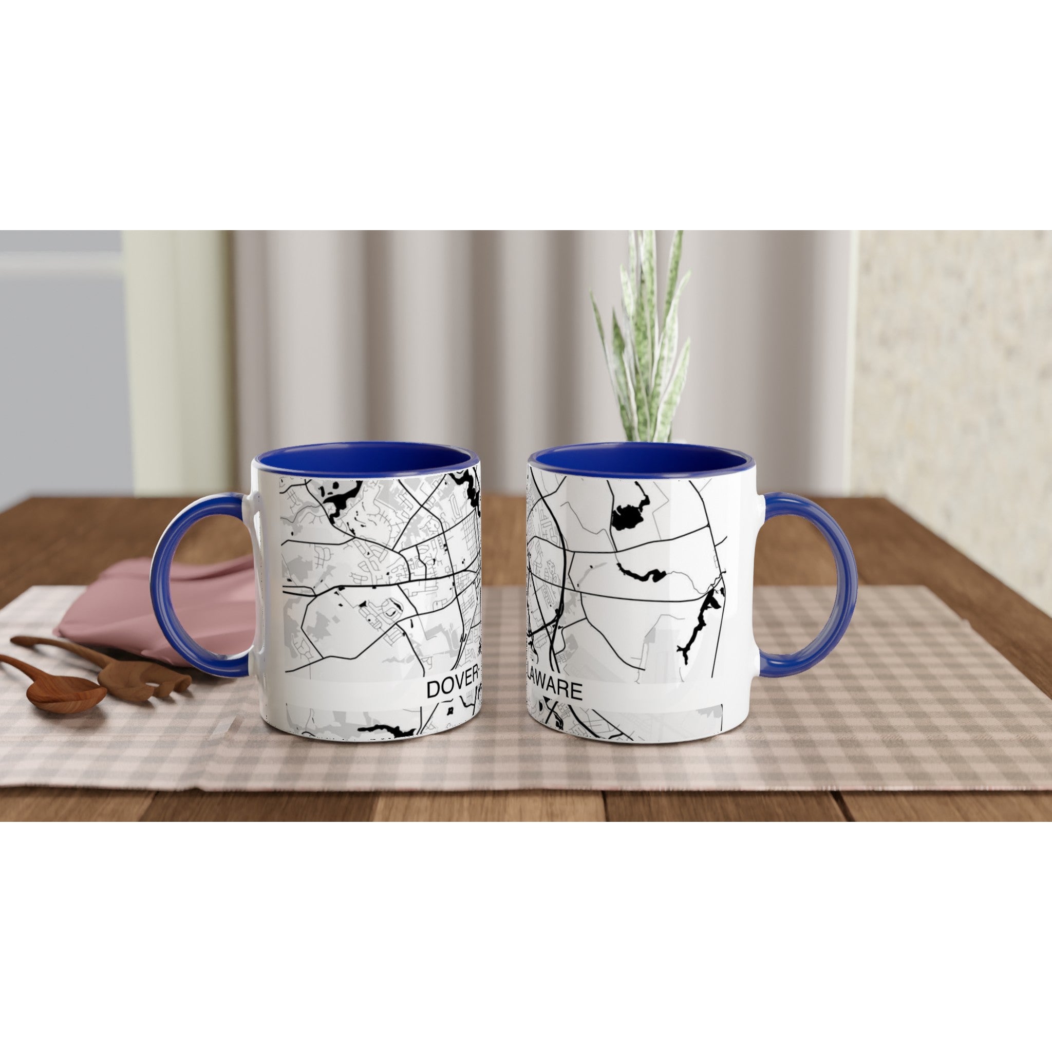 dover delaware modern city map mug 11oz