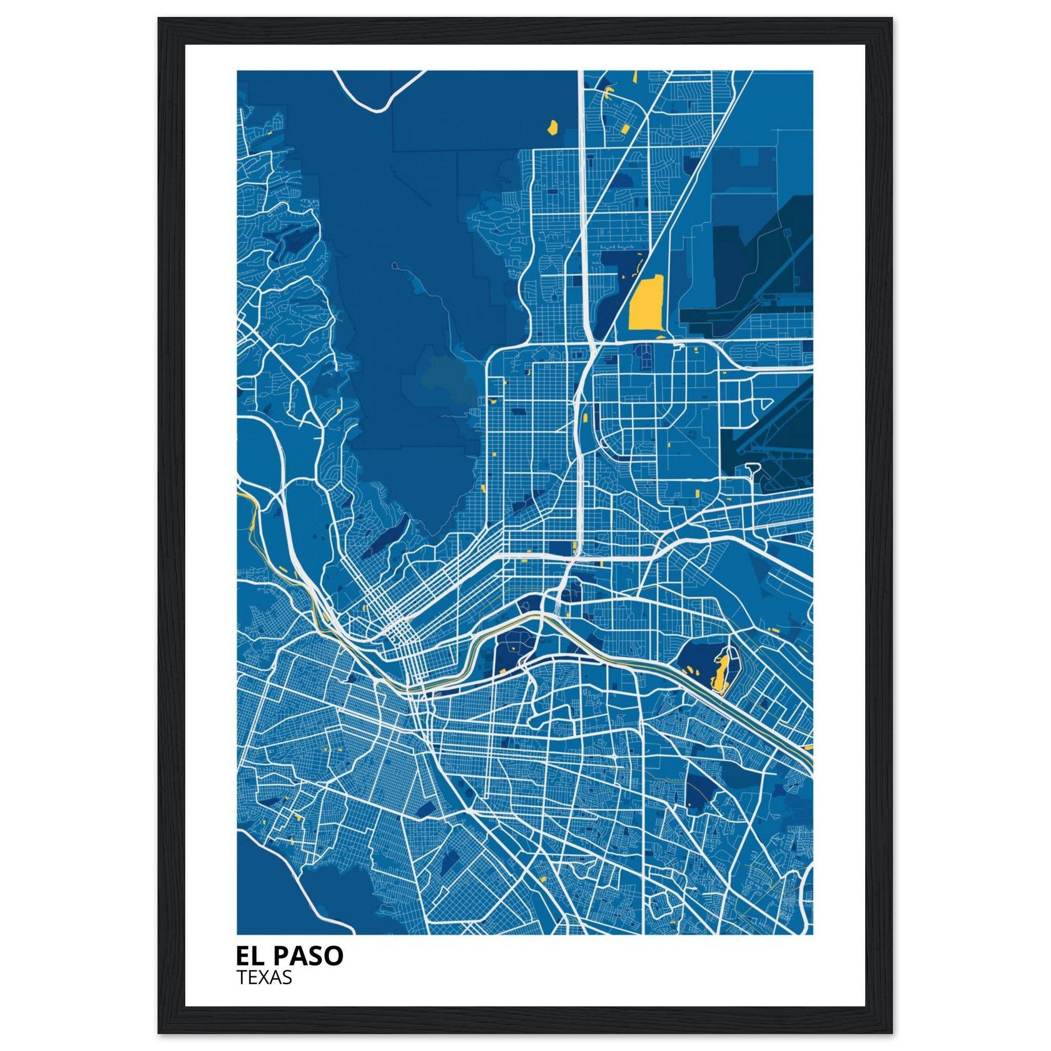 El Paso Texas City Map Poster | Custom Map Art Print - Ink And Atlas