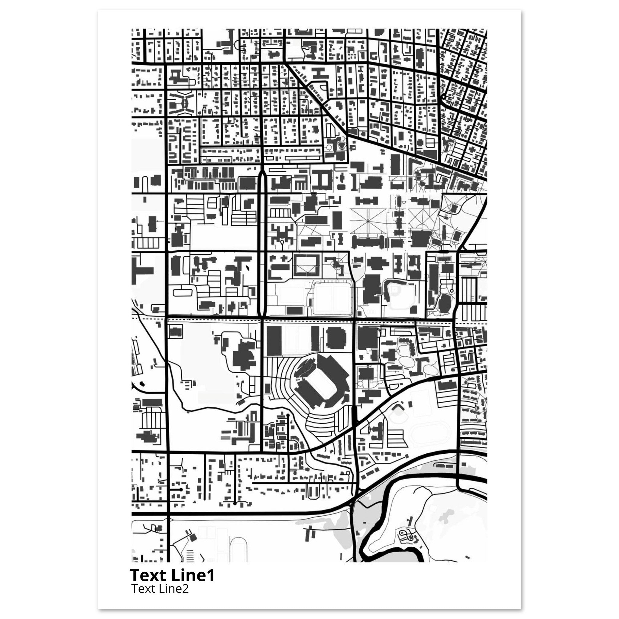 Oregon State University Campus Map Poster | Graduation Gift - Ink And Atlas