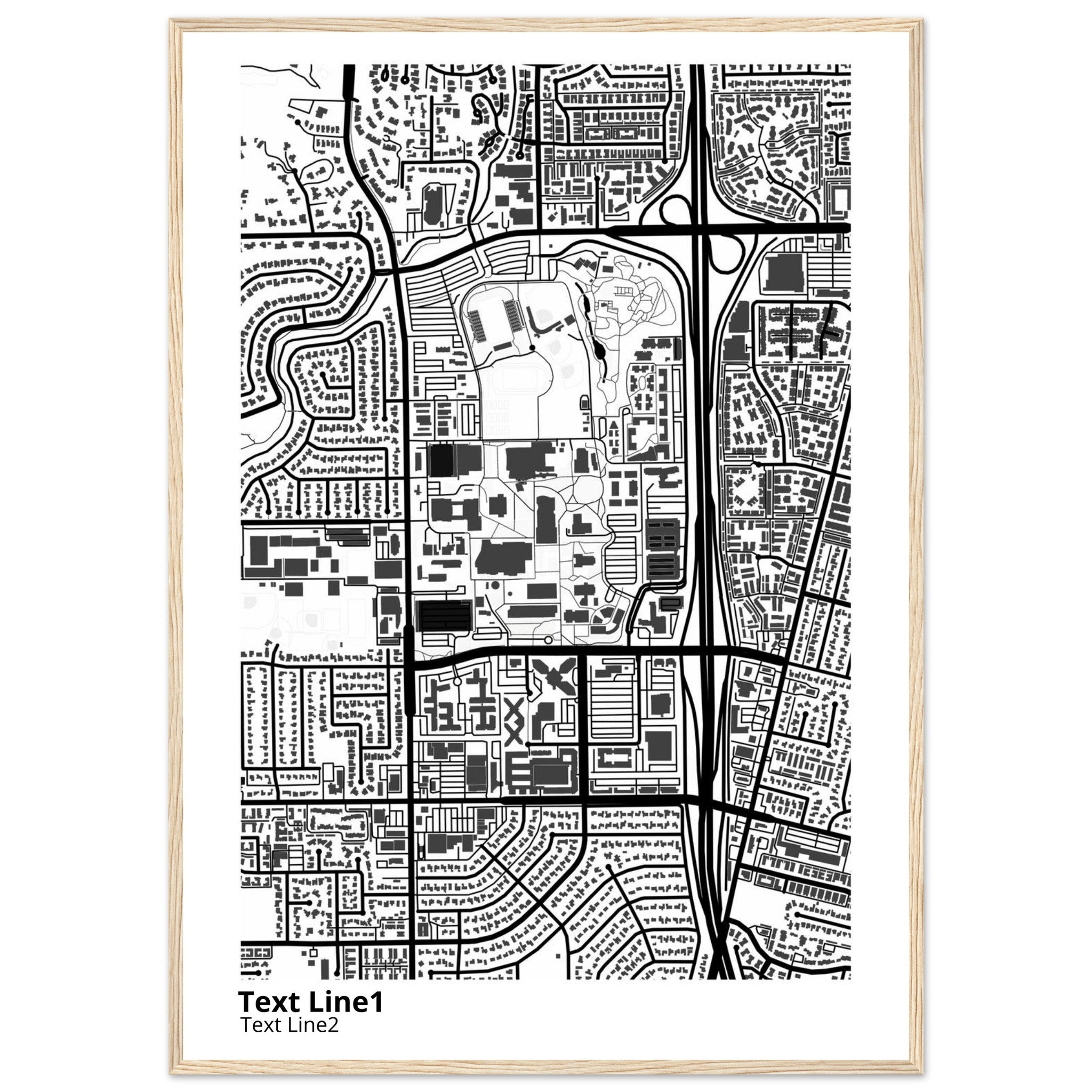 california state university fullerton campus map poster