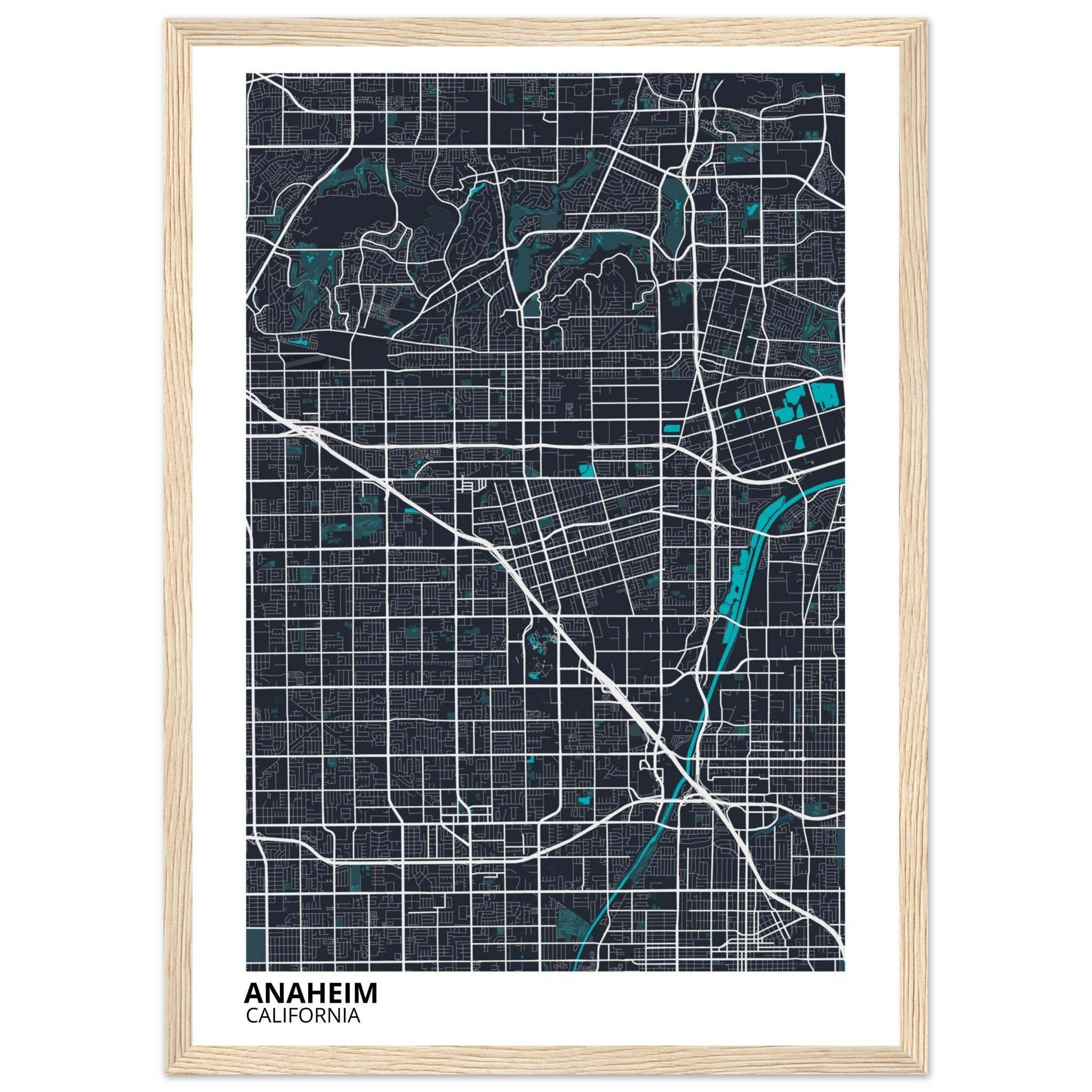 Anaheim California City Map Poster | Custom Map Art Print - Ink And Atlas