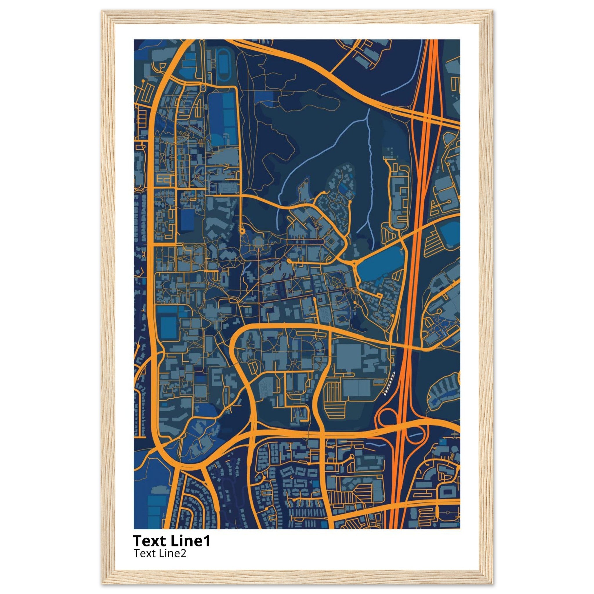 university of california san diego campus map poster