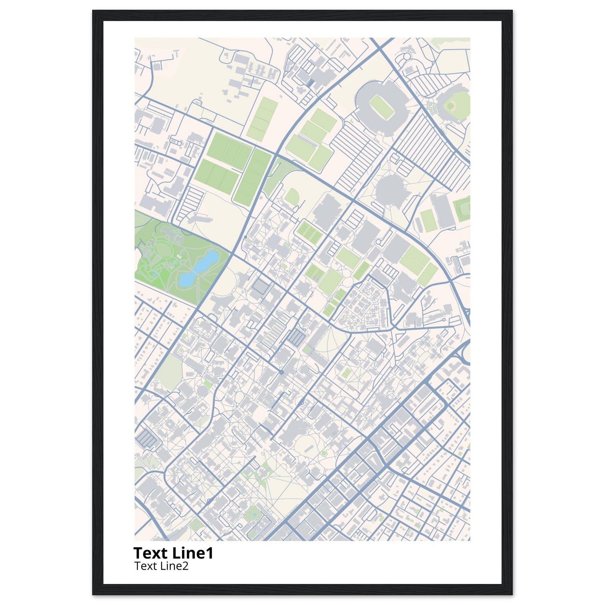 Pennsylvania State University Campus Map Poster | Graduation Gift - Ink And Atlas