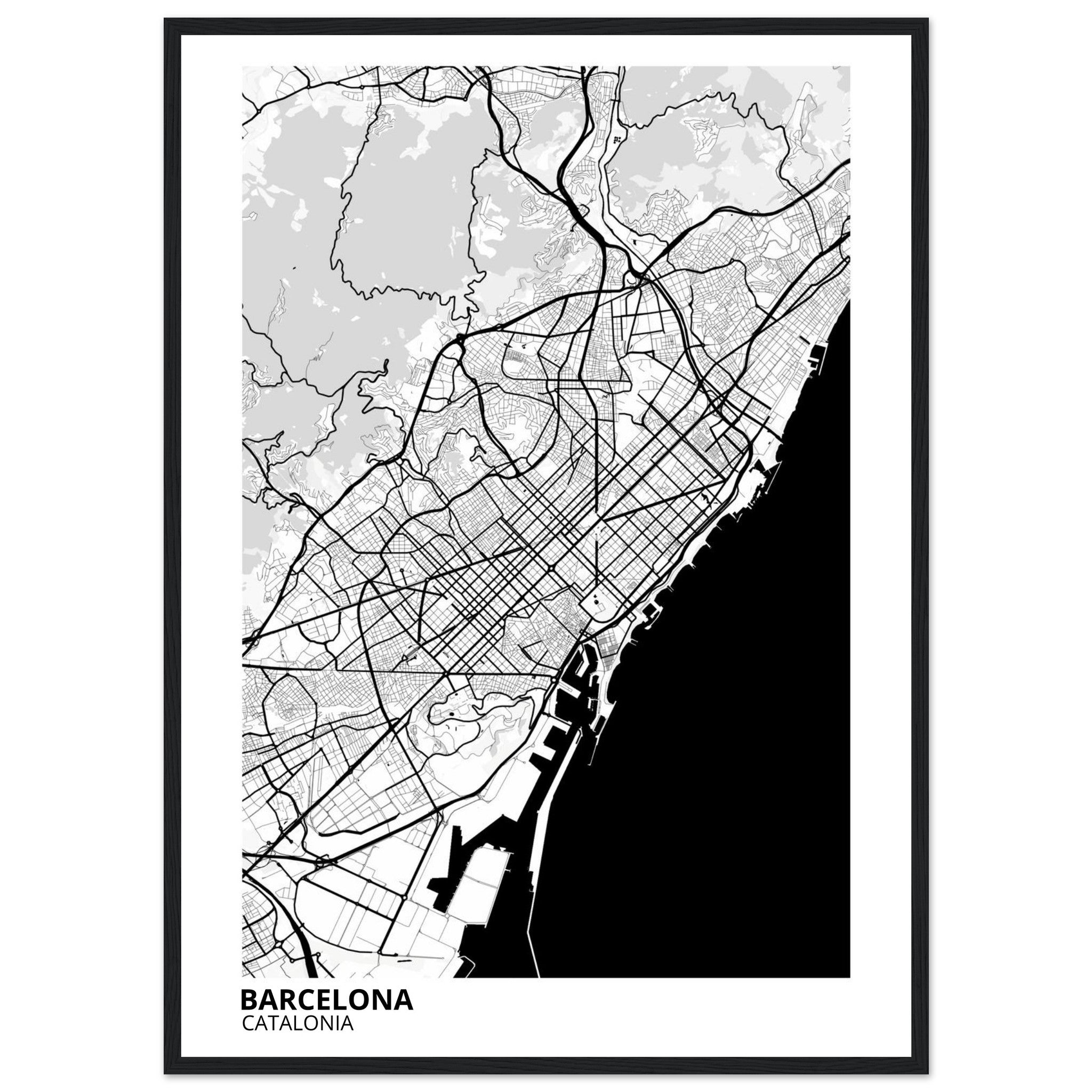 Barcelona Spain City Map Poster | Custom Map Art Print - Ink And Atlas
