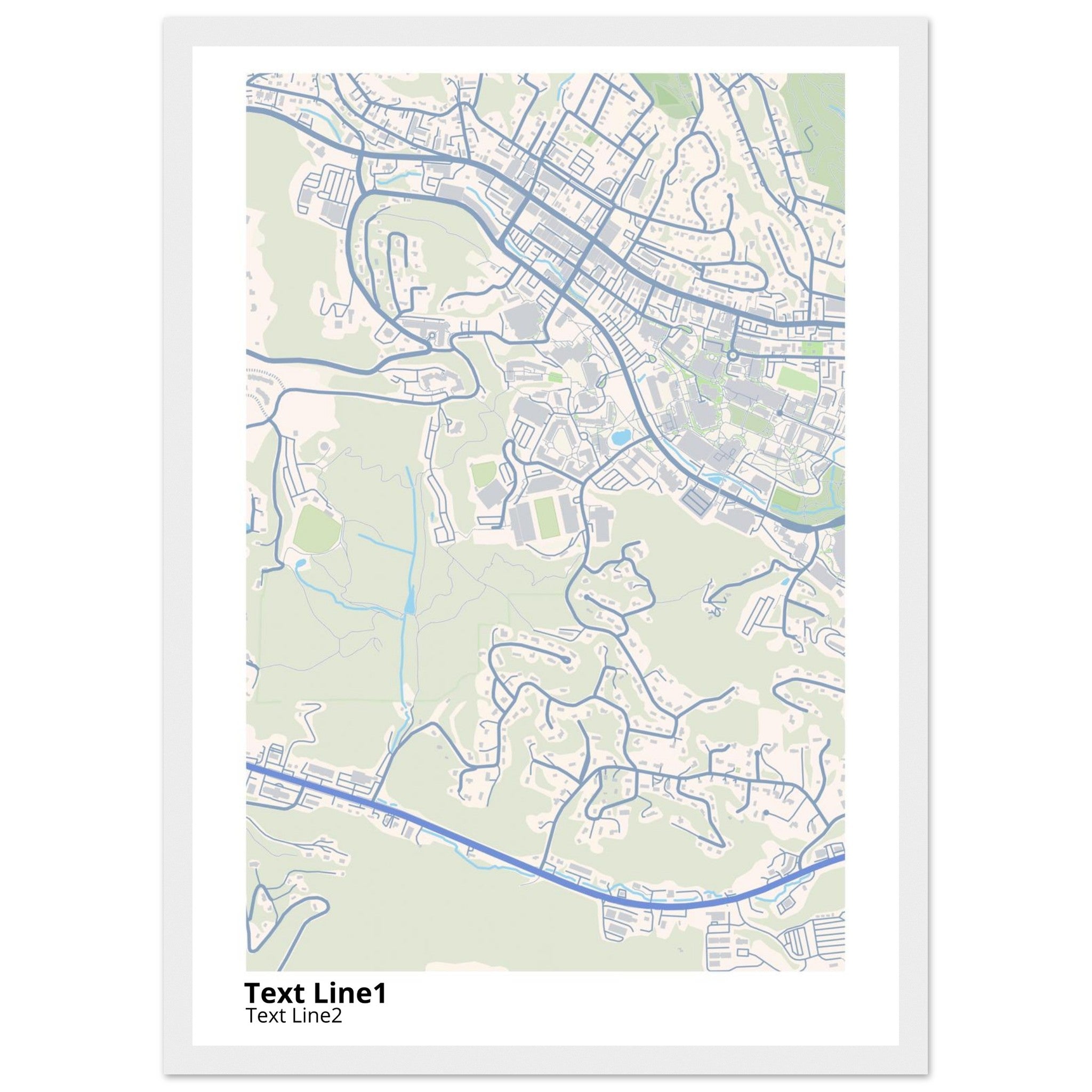 Appalachian State University NC Campus Map Poster | Graduation Gift - Ink And Atlas