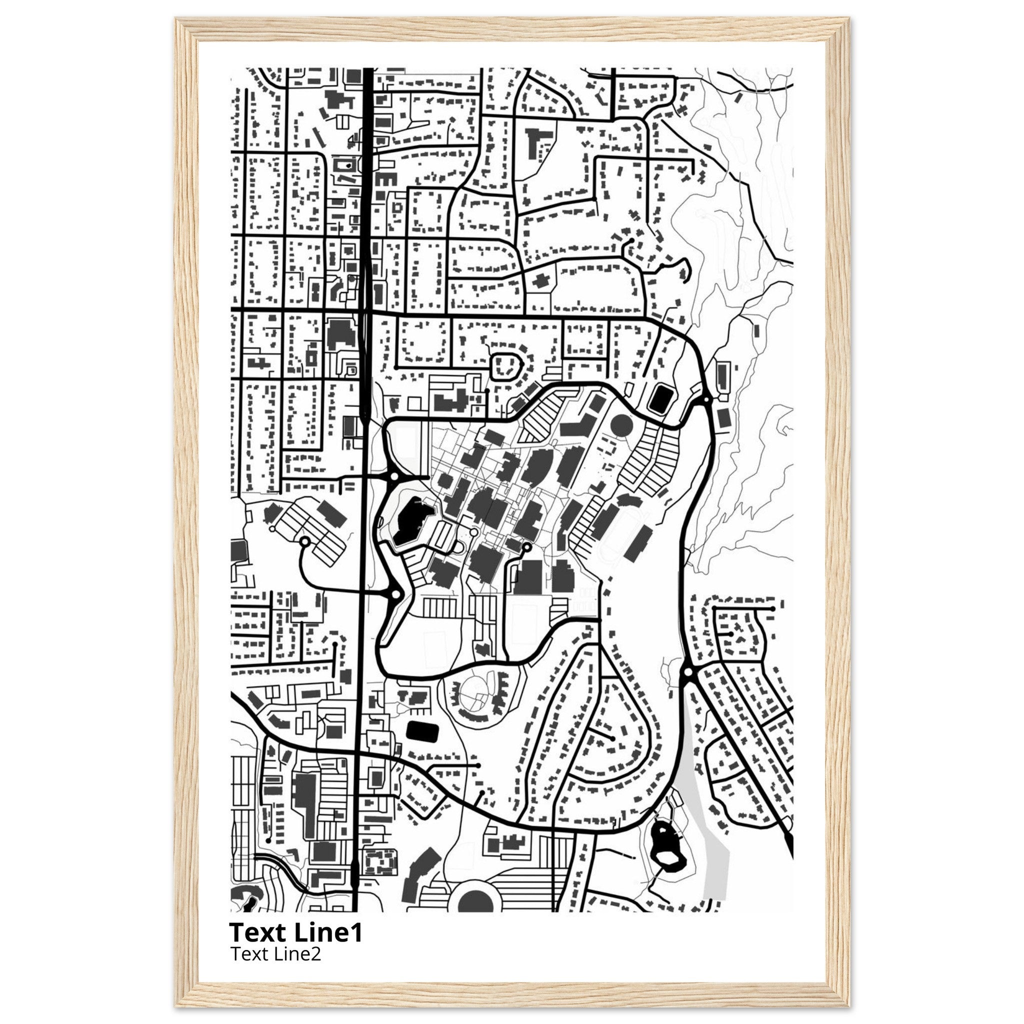 Weber State University Utah Campus Map Poster | Graduation Gift - Ink And Atlas