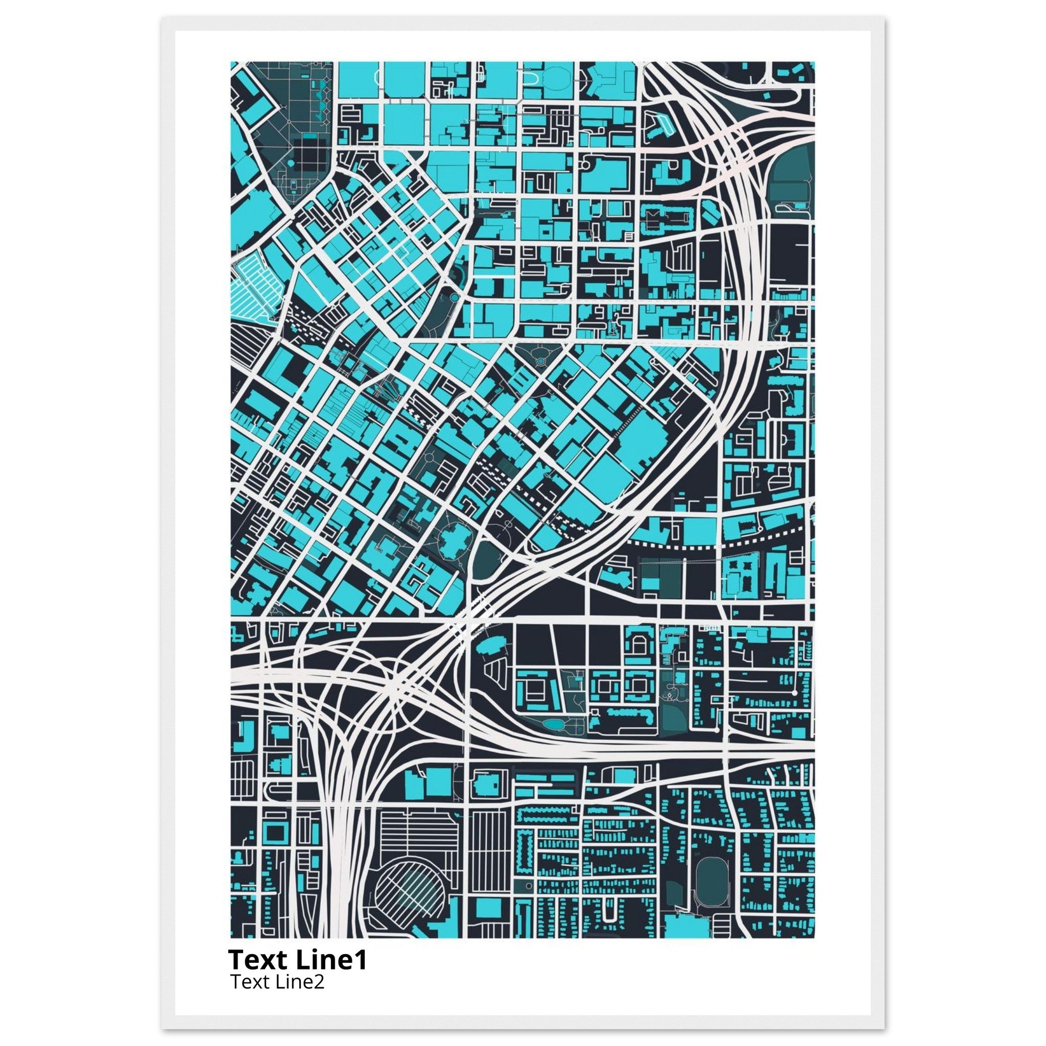 georgia state university campus map poster
