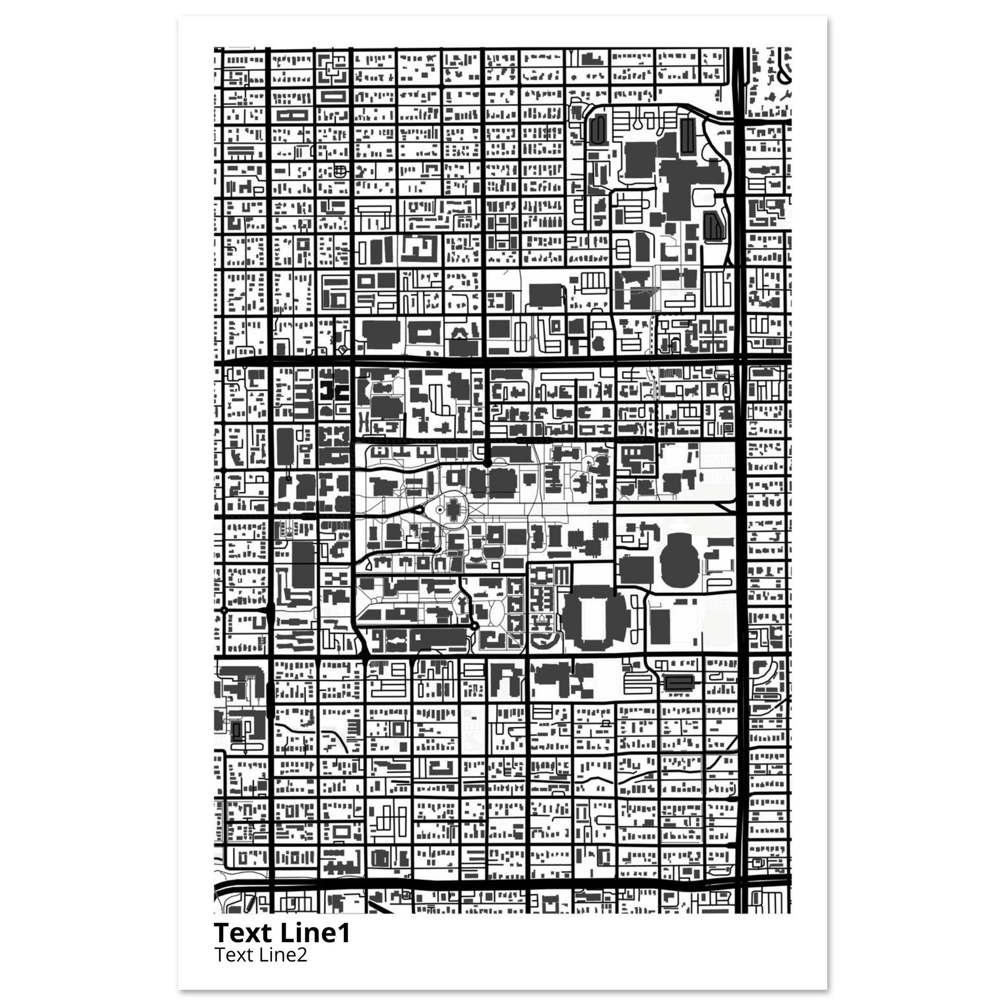 university of arizona campus map poster