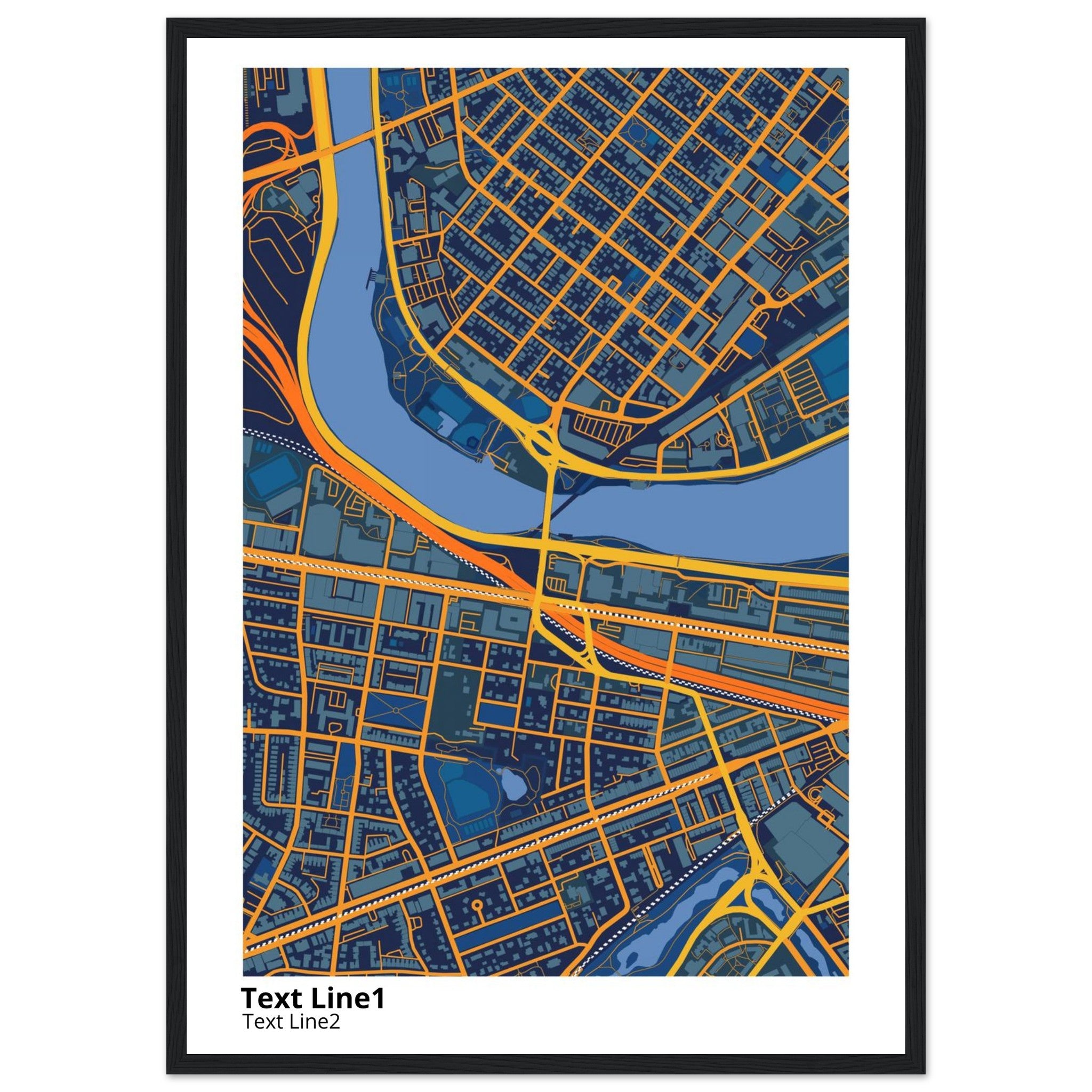 boston university campus map poster