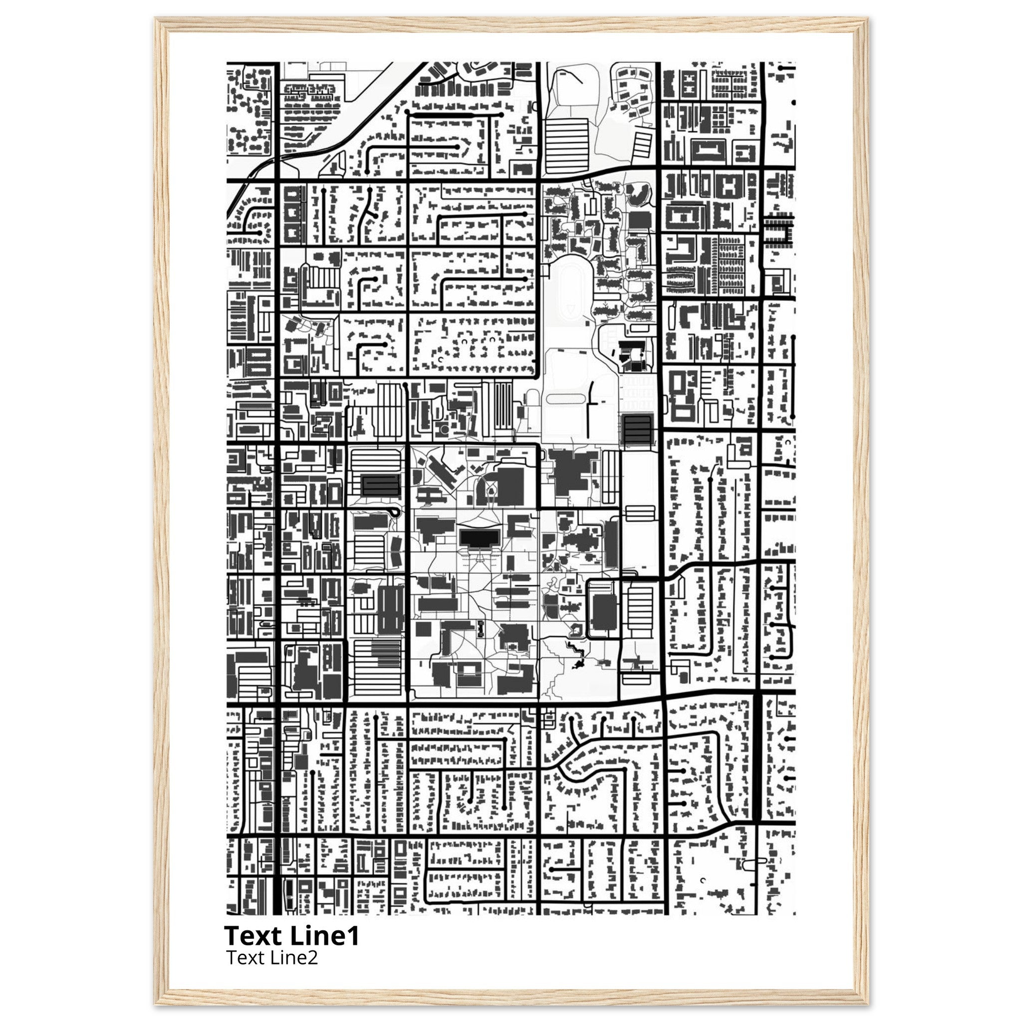 california state university northridge campus map poster