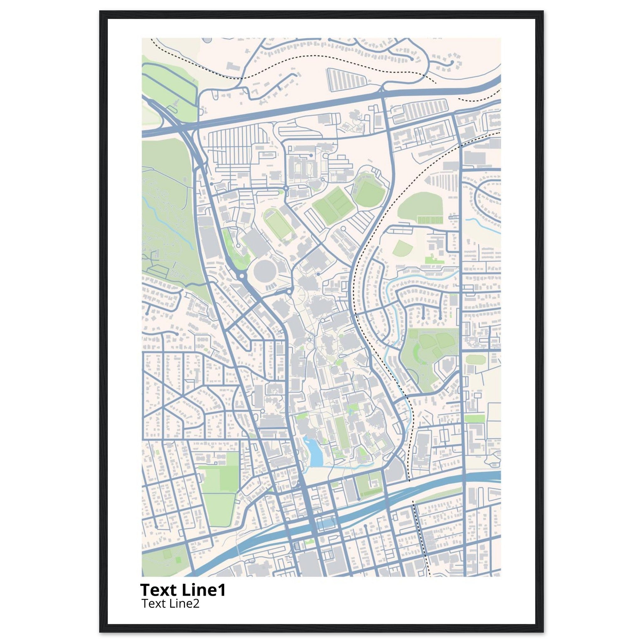 university of nevada reno campus map poster