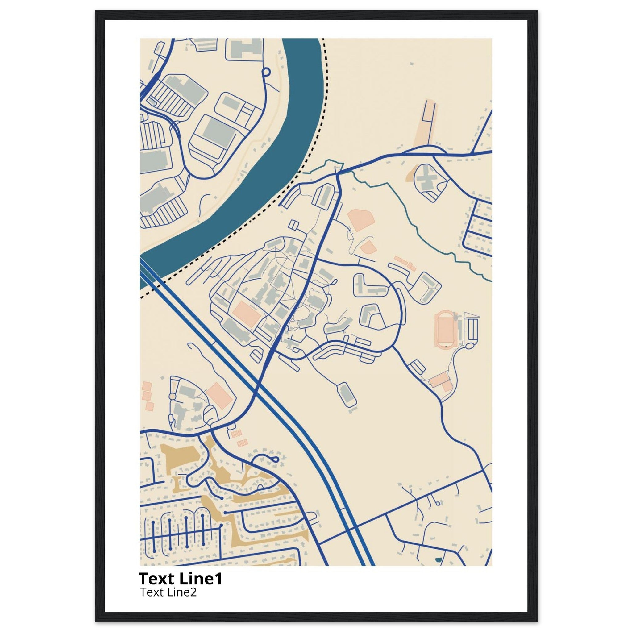 southern new hampshire university campus map poster