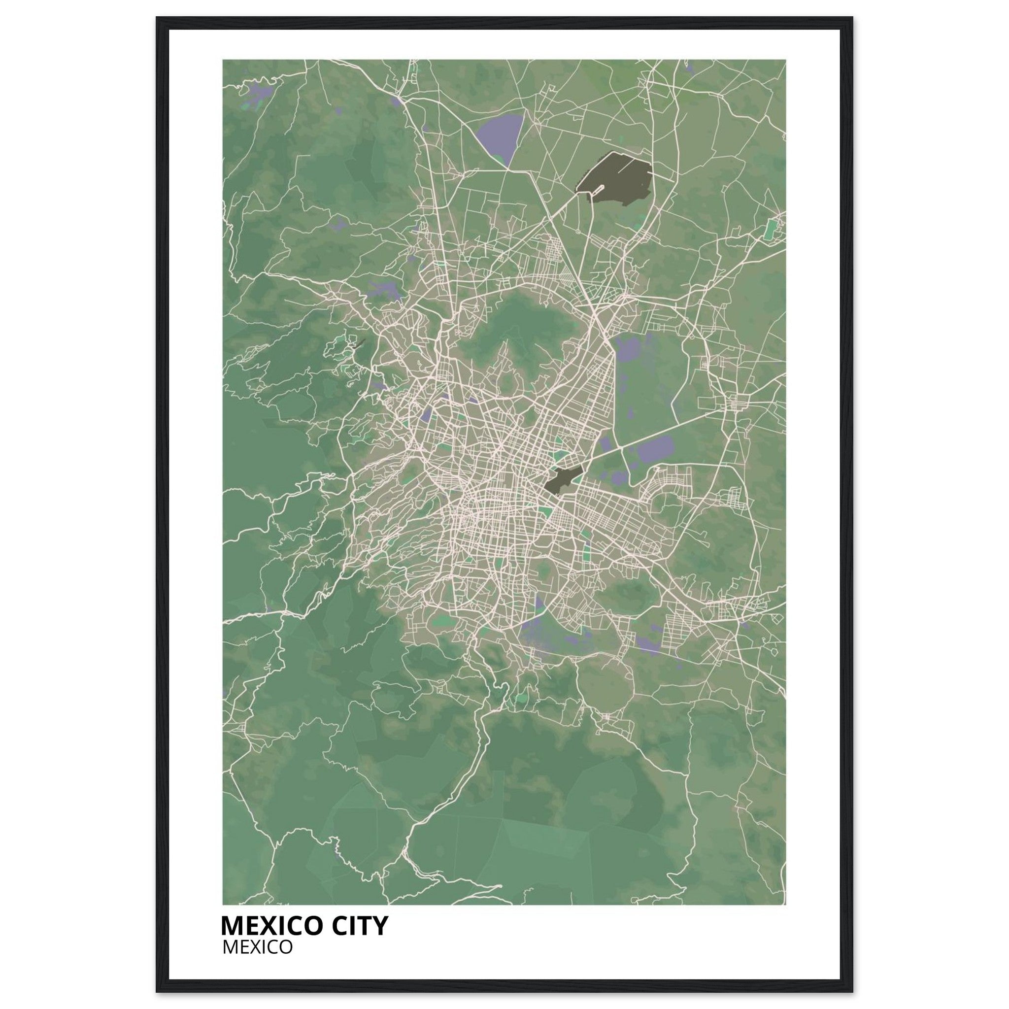 Mexico City Mexico City Map Poster | Custom Map Art Print - Ink And Atlas