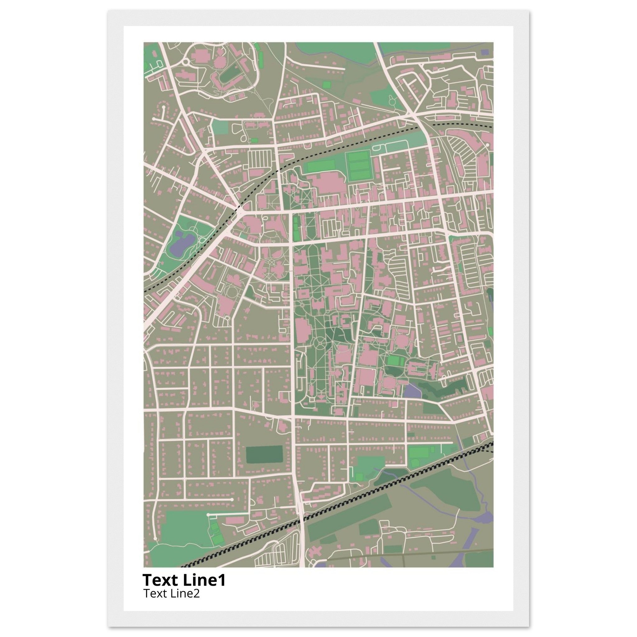university of delaware campus map poster