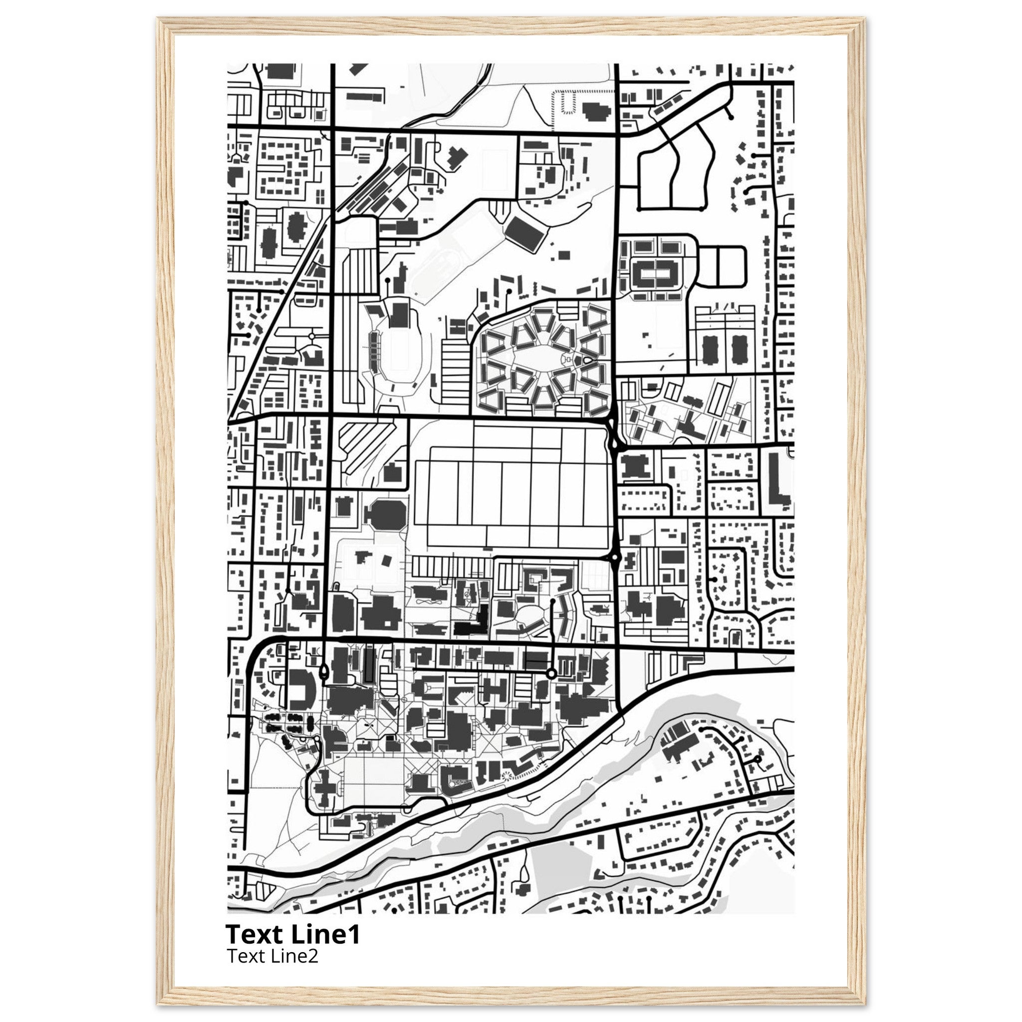 Utah State University Campus Map Poster | Graduation Gift - Ink And Atlas